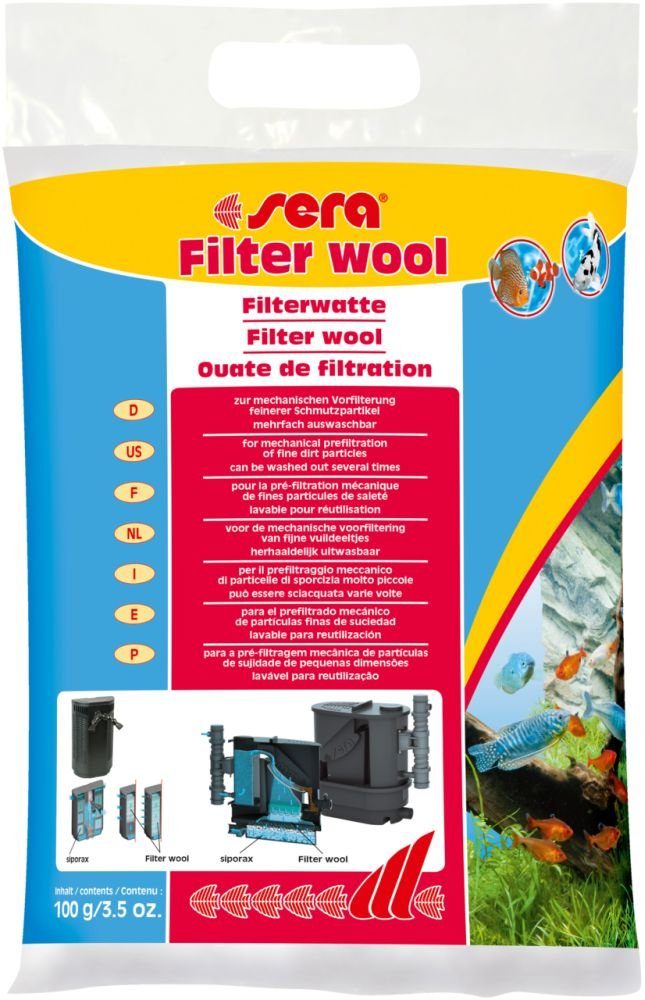 Aquariumfilter sera Filterwatte 100 g