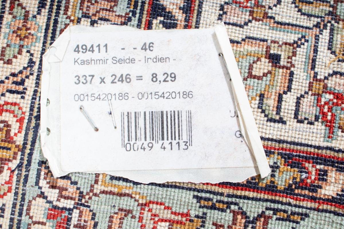 Handgeknüpfter Kaschmir Seidenteppich Seide rechteckig, Nain Trading, 4 247x338 mm Orientteppich, Höhe: