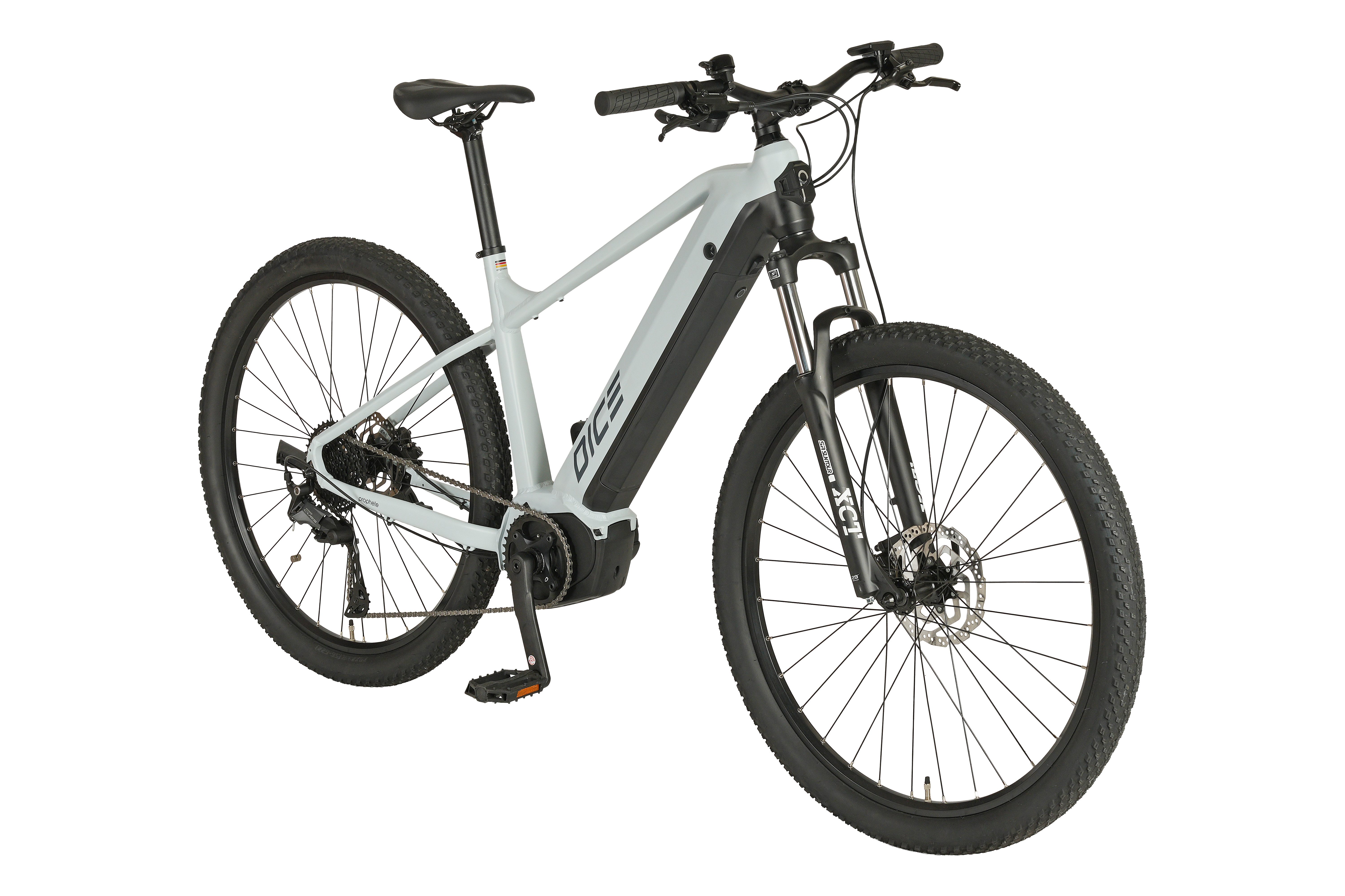 Prophete E-Bike Mountainbike Dice 3.8, 10 Gang Shimano Cues Schaltwerk, Kettenschaltung, Mittelmotor, 540 Wh