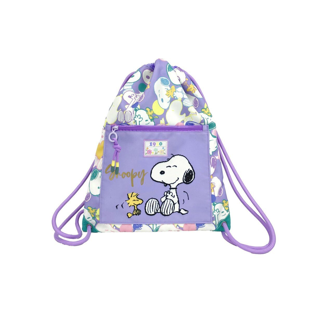 Snoopy Turnbeutel Snoopy Sportbeutel Turnbeutel Rucksack Gymbag mit Reißverschlusstasche (1-tlg)
