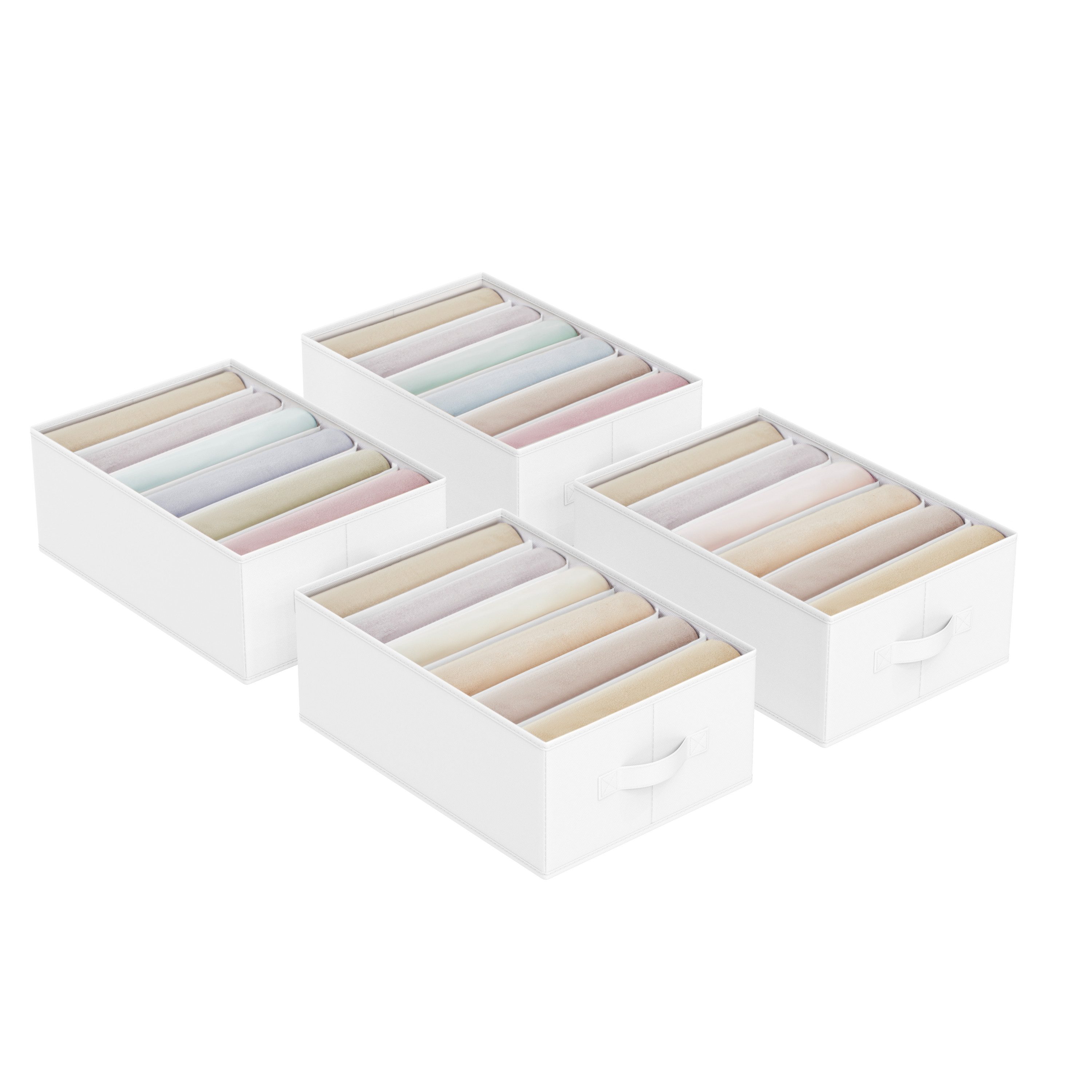 SONGMICS Aufbewahrungsbox Kleiderschrank-Organizer (4 St., Aufbewahrungsbox günstig online kaufen