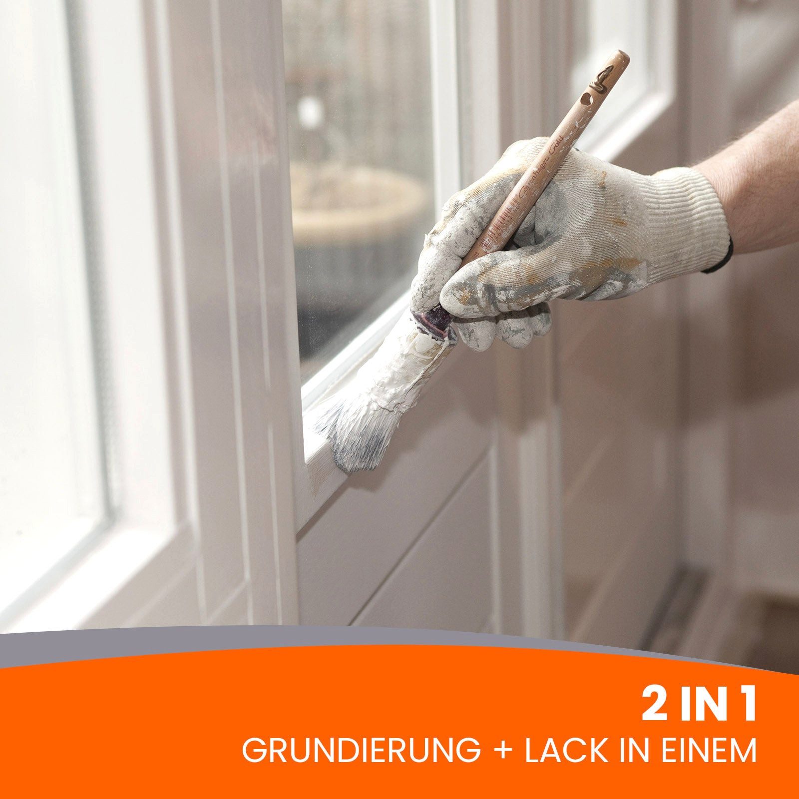 BEKATEQ Tür- und Fensterlack LS-440 1L Fensterlack, seidenmatt oder glänzend, Lack für Holz, Metall, Kunststoff, Holzlack
