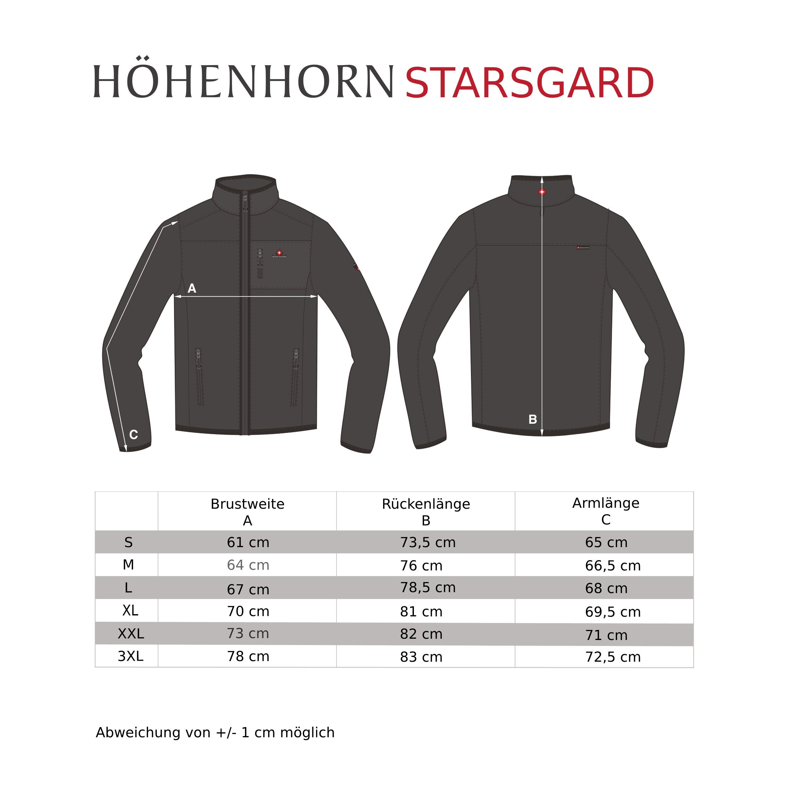 Höhenhorn Winterjacke Starsgard Herren Jacke für Männer Wasserdicht Atmungsaktive abnehmbare Gefütterte Kapuze, winddicht
