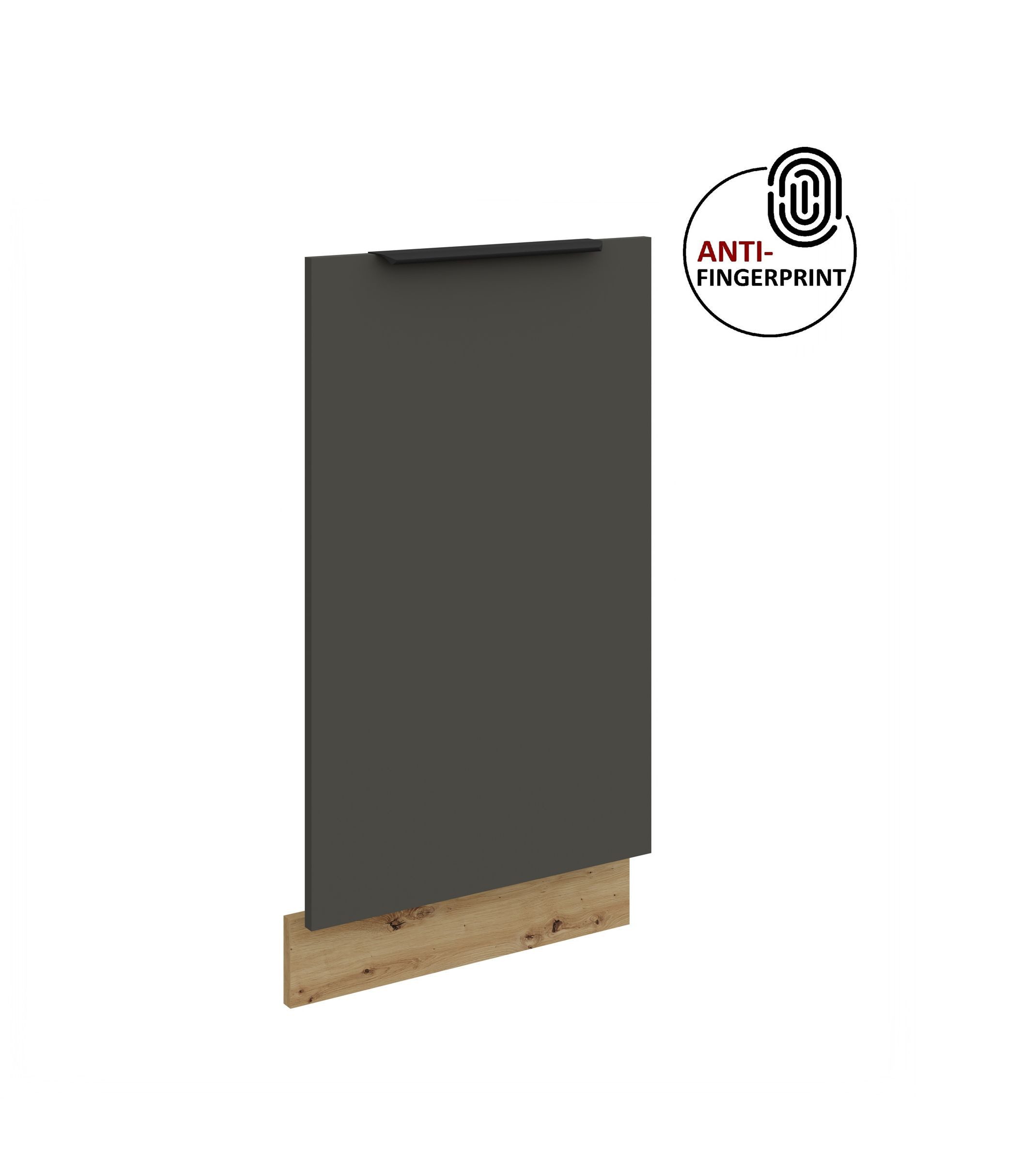 Küchen-Preisbombe Frontblende für vollintegrierten Geschirrspüler 45 Küche ARIA Graphite matt (Frontblende Geschirrspüler integriert, 1 St), Modern