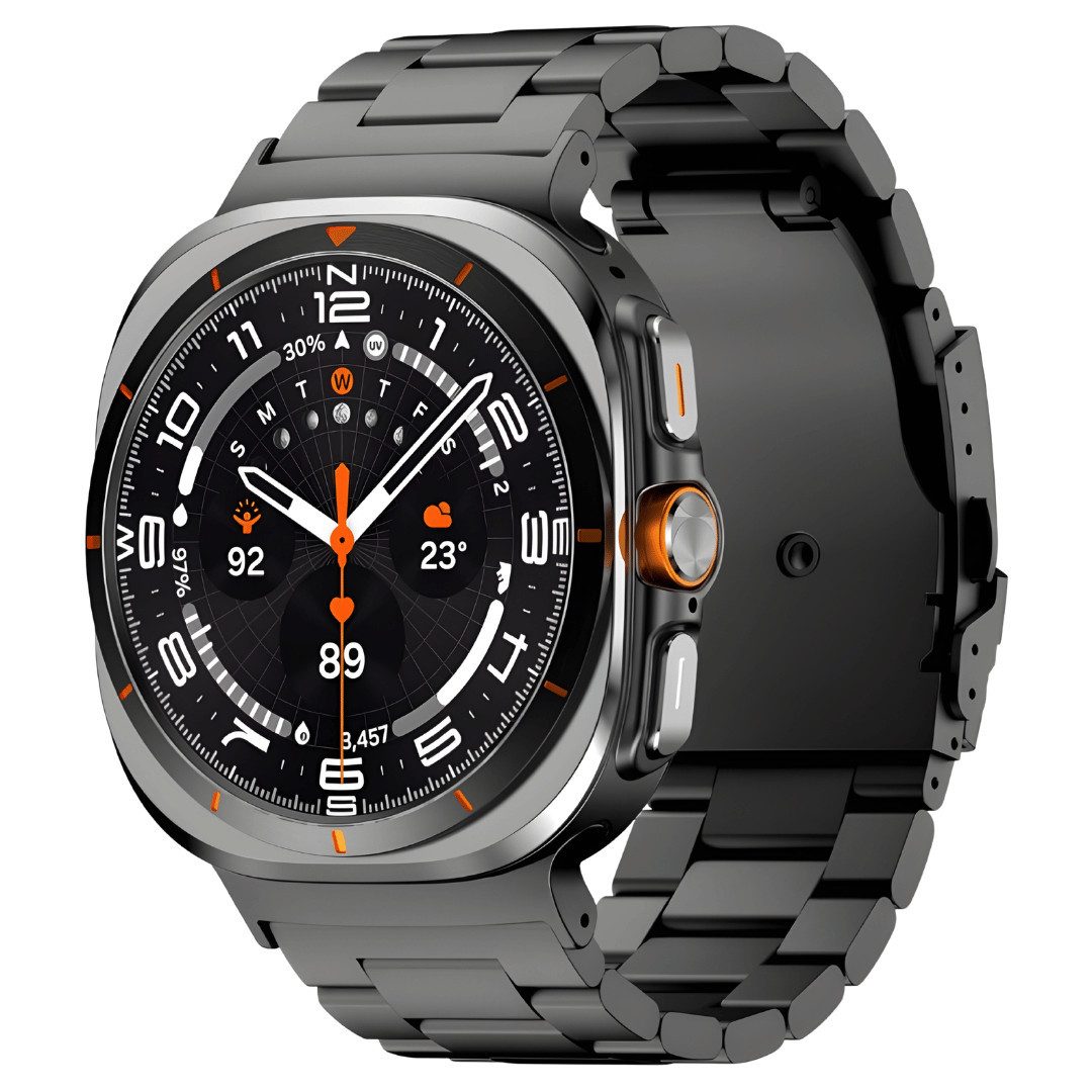 SmartUP Smartwatch-Armband für Samsung Galaxy Watch Ultra 47mm Edelstahl Titan Metall Ersatzband, kompatibel mit allen Galaxy Watch Ultra Modellen
