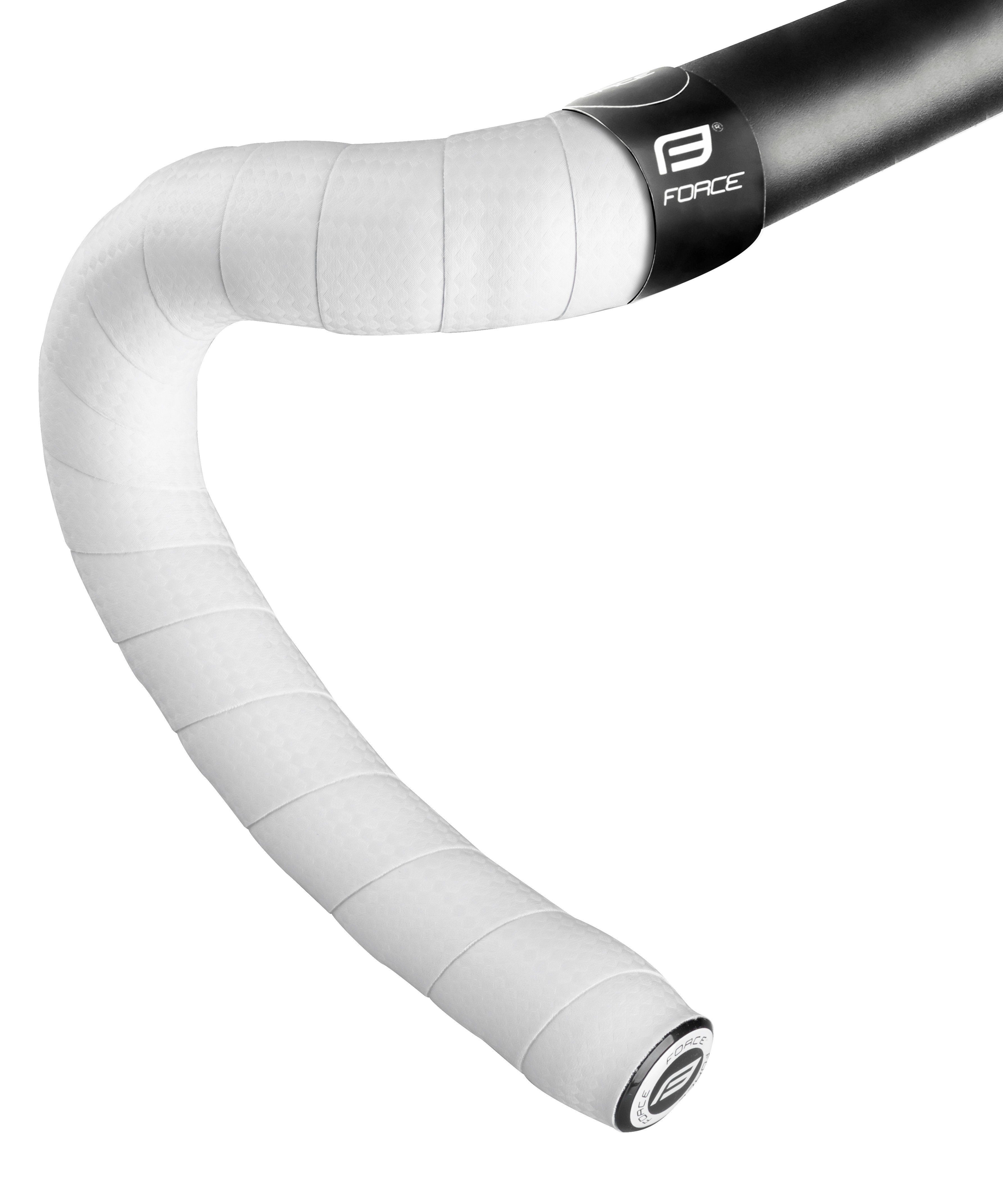 FORCE Fahrradlenkergriff Lenkerbänder FORCE Carbon, weiß