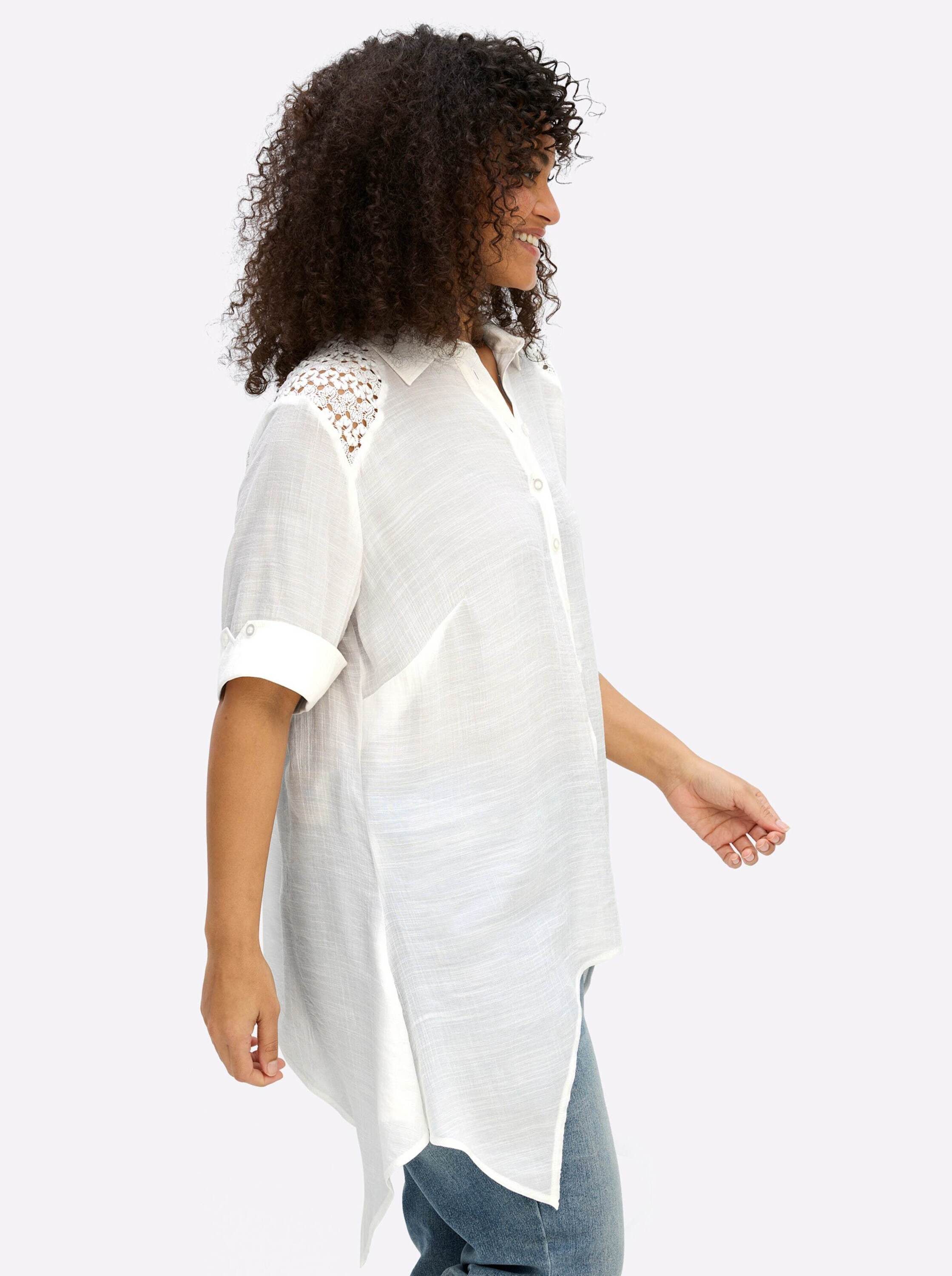 sheego by Joe Browns Klassische Bluse Halbarm-Bluse Kurzarm