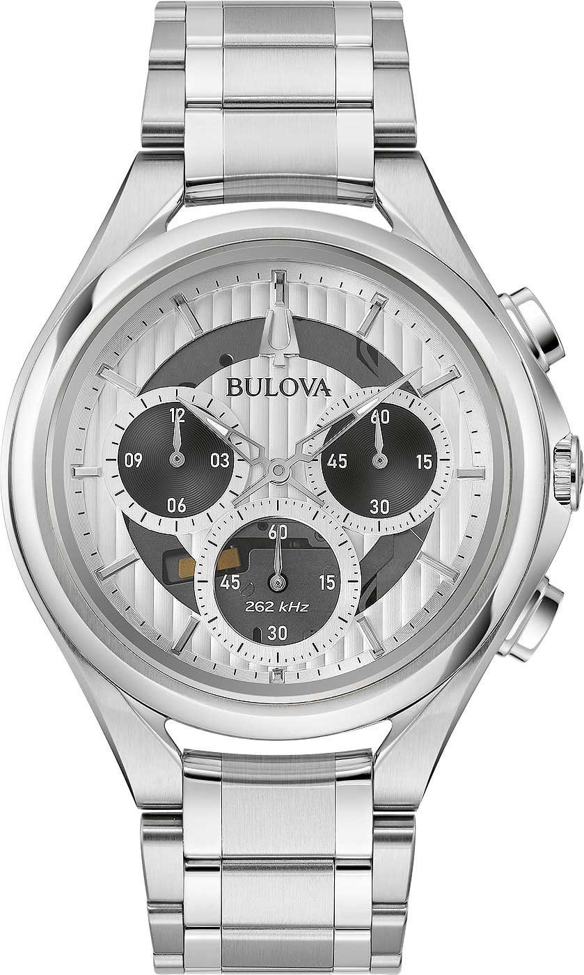 Bulova Quarzuhr Herrenuhr mit gewölbtem Uhrwerk - Bulova Modell: 96A301