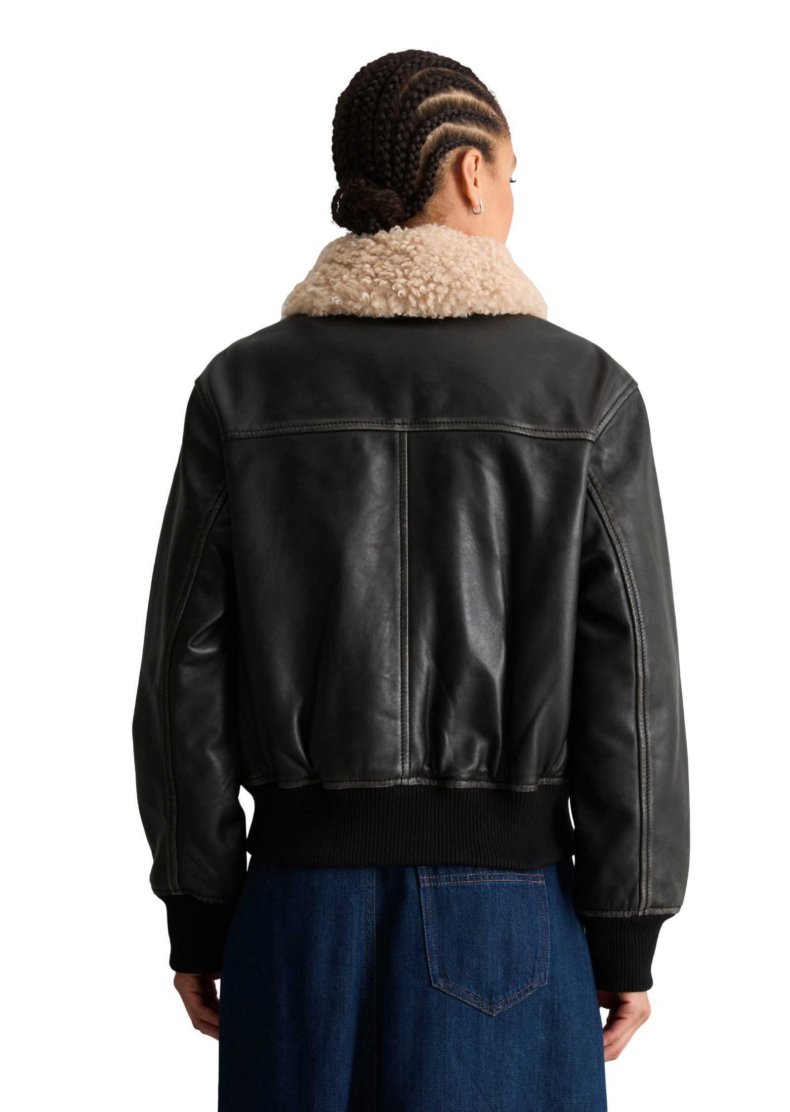 Marc O'Polo DENIM Lederjacke aus softem Lammnappaleder