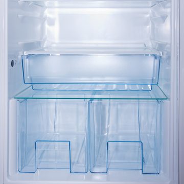 Wallario Möbelfolie Leerer Kühlschrank - offene Leere ohne Inhalt