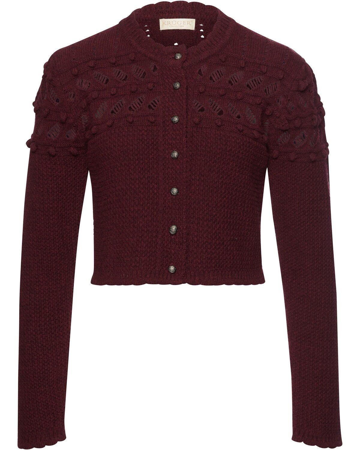 KRÜGER COLLECTION Trachtenjacke Ajour-Strickjacke