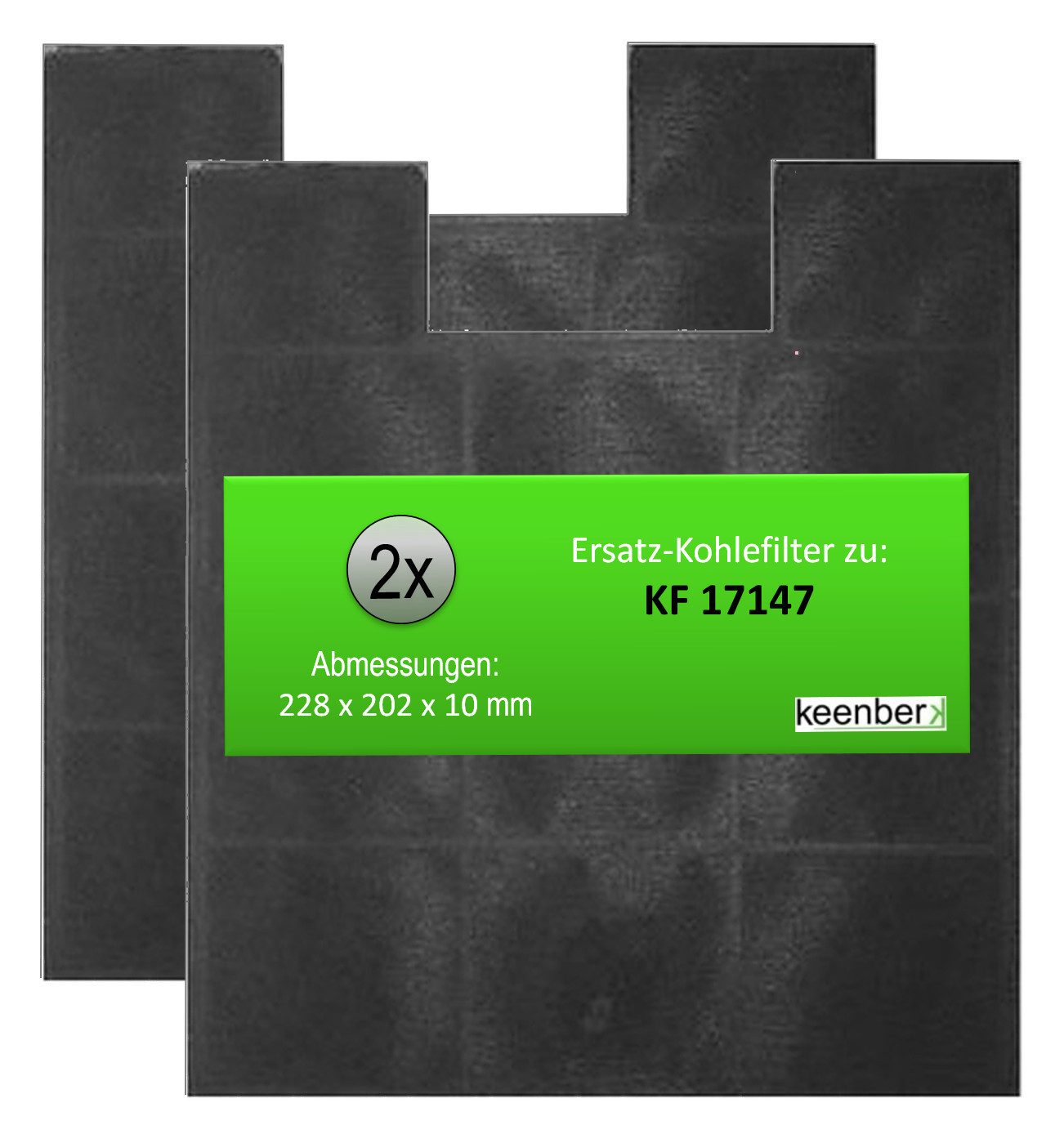 keenberk Aktivkohlefilter 2 Stück Ersatz Kohlefilter zu Amica KF 17147 für Dunstabzugshaube