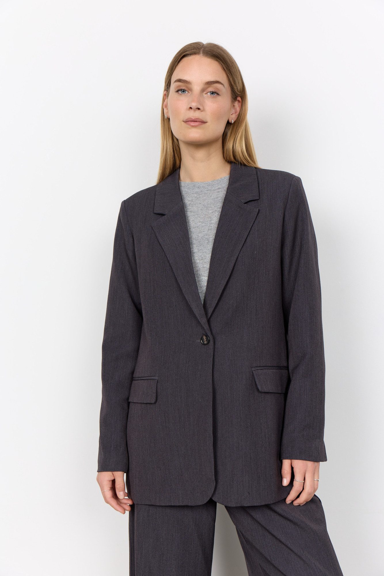 soyaconcept Longblazer SC-ANN 2 Materialmix mit Stretch