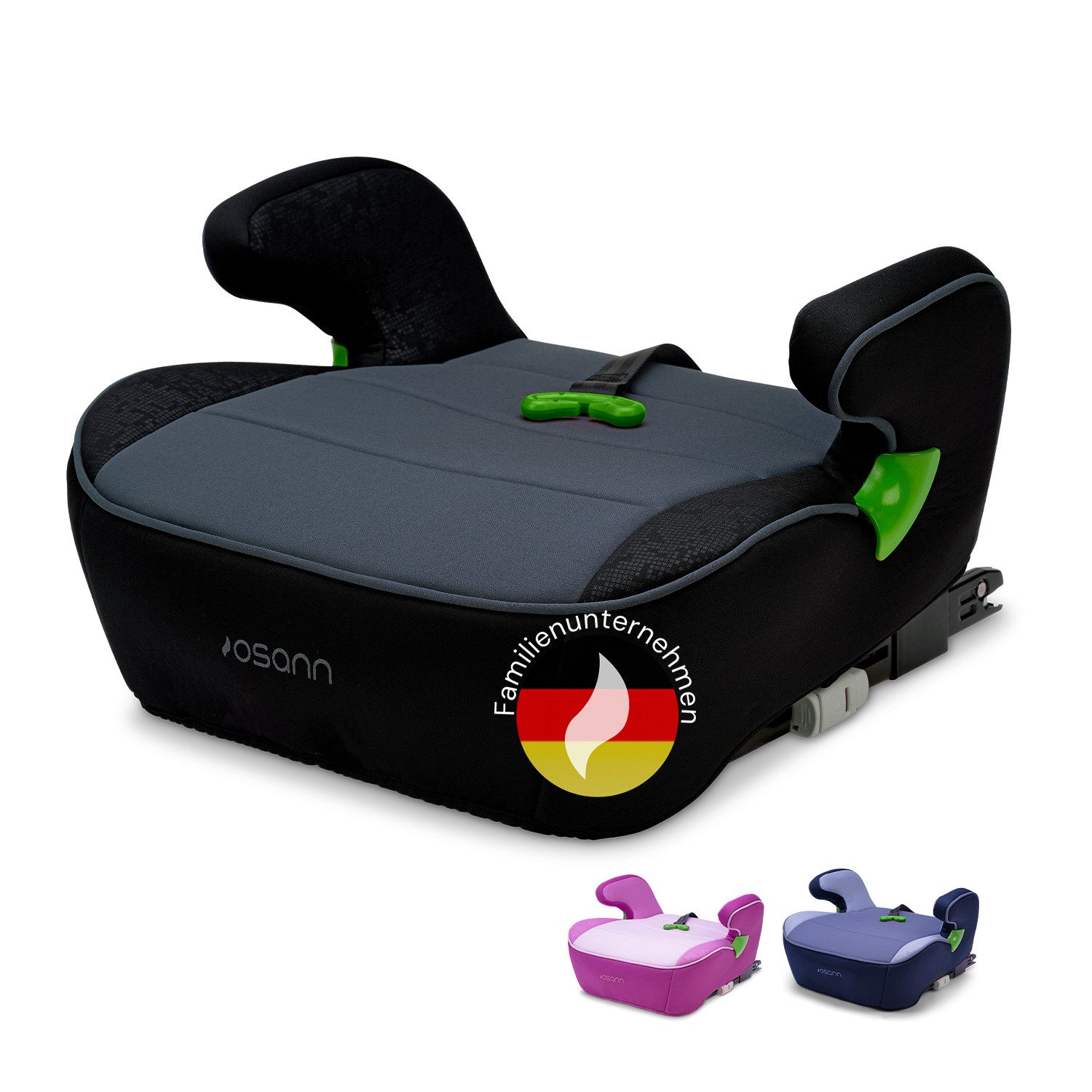 Osann Kindersitzerhöhung Junior Isofix Gurtfix i-Size, ab: 7 Jahren, bis: 12 Jahre, ab: 126 cm, bis: 150 cm, Sitzerhöhung Auto Kinder mit Isofix ab 126cm, Sitzschale, Booster