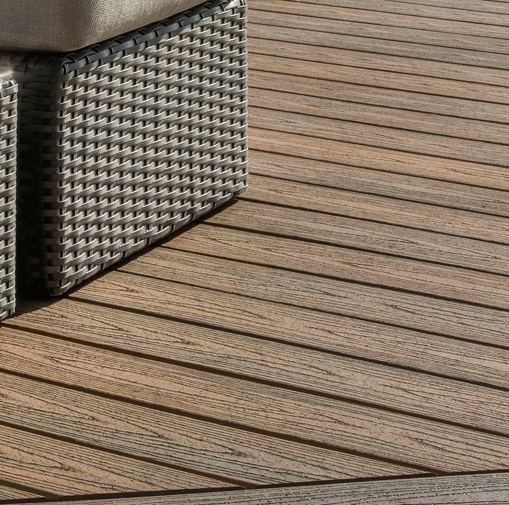 Trex Terrassendielen Enhance Naturals WPC Balkondiele Holzoptik ohne Nut, 0,70 m², BxL: je 14x488 cm, 25,40 mm Stärke, (1-St., Stück 4,88 Meter), Dielen frei von streichen oder ölen