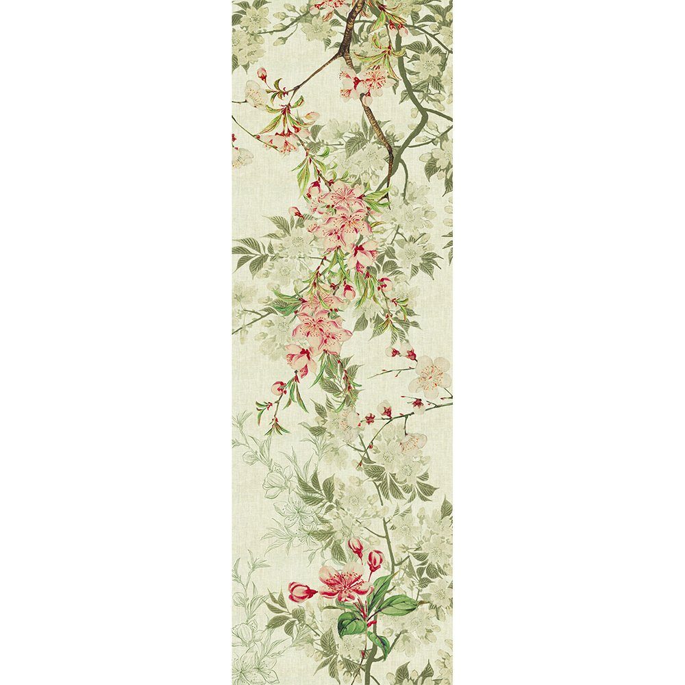 Garnier Thiebaut Tischläufer Tischläufer Ombres des cerisiers cm, Naturel 50x155 bedruckt