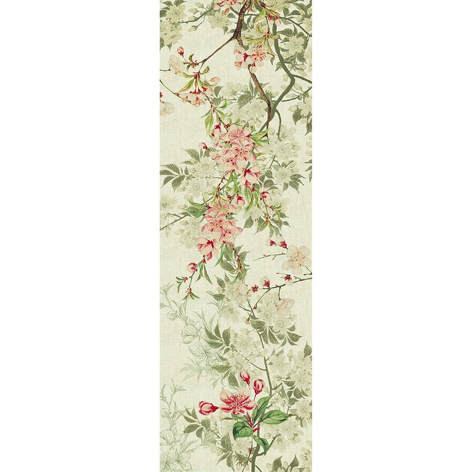 Garnier Thiebaut Tischläufer Tischläufer Ombres des cerisiers Naturel  50x155 cm, bedruckt, Hergestellt in: Frankreich