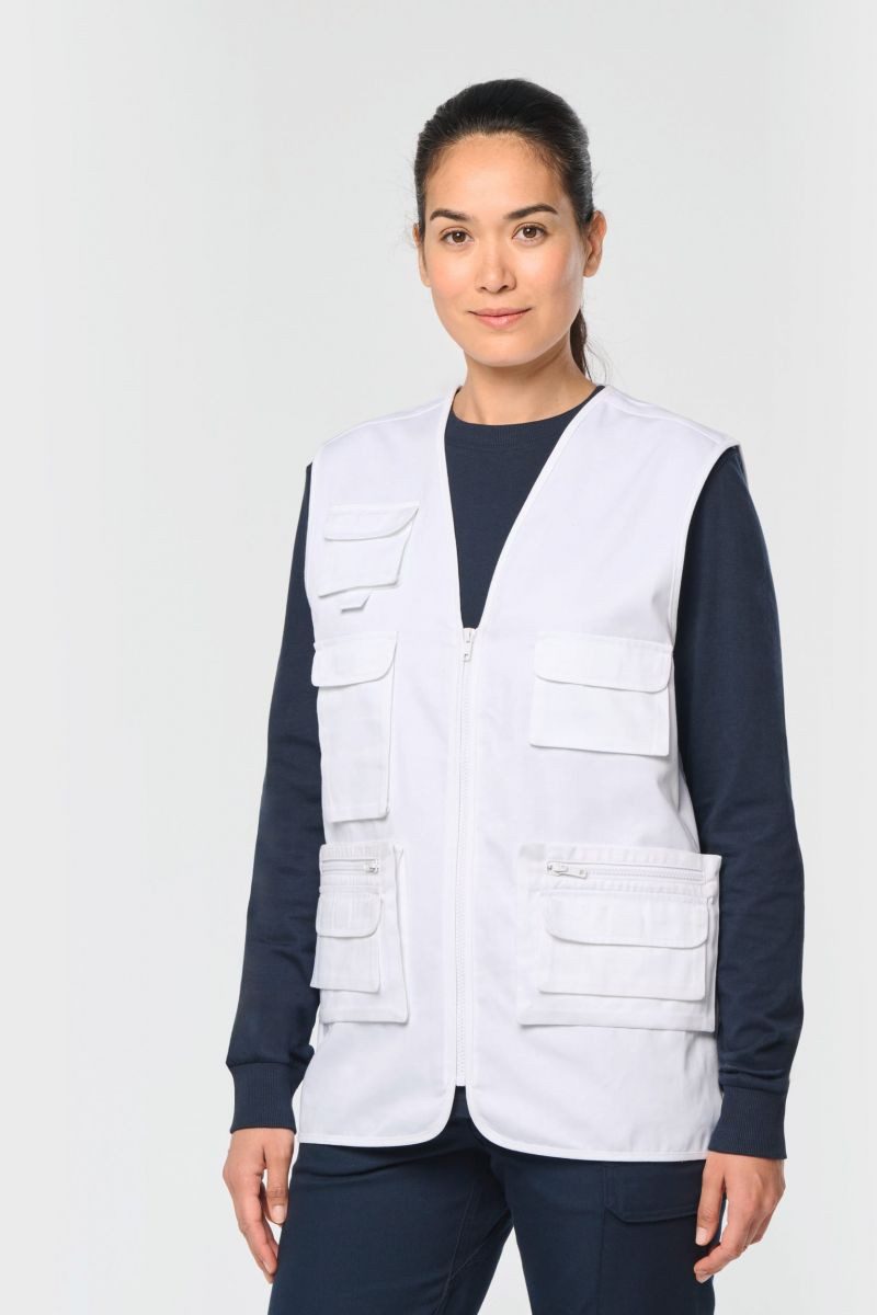 WK. Designed To Work Arbeitsweste Gefütterte Unisex-Weste aus Baumwollpolyester – Bild 5 von 5