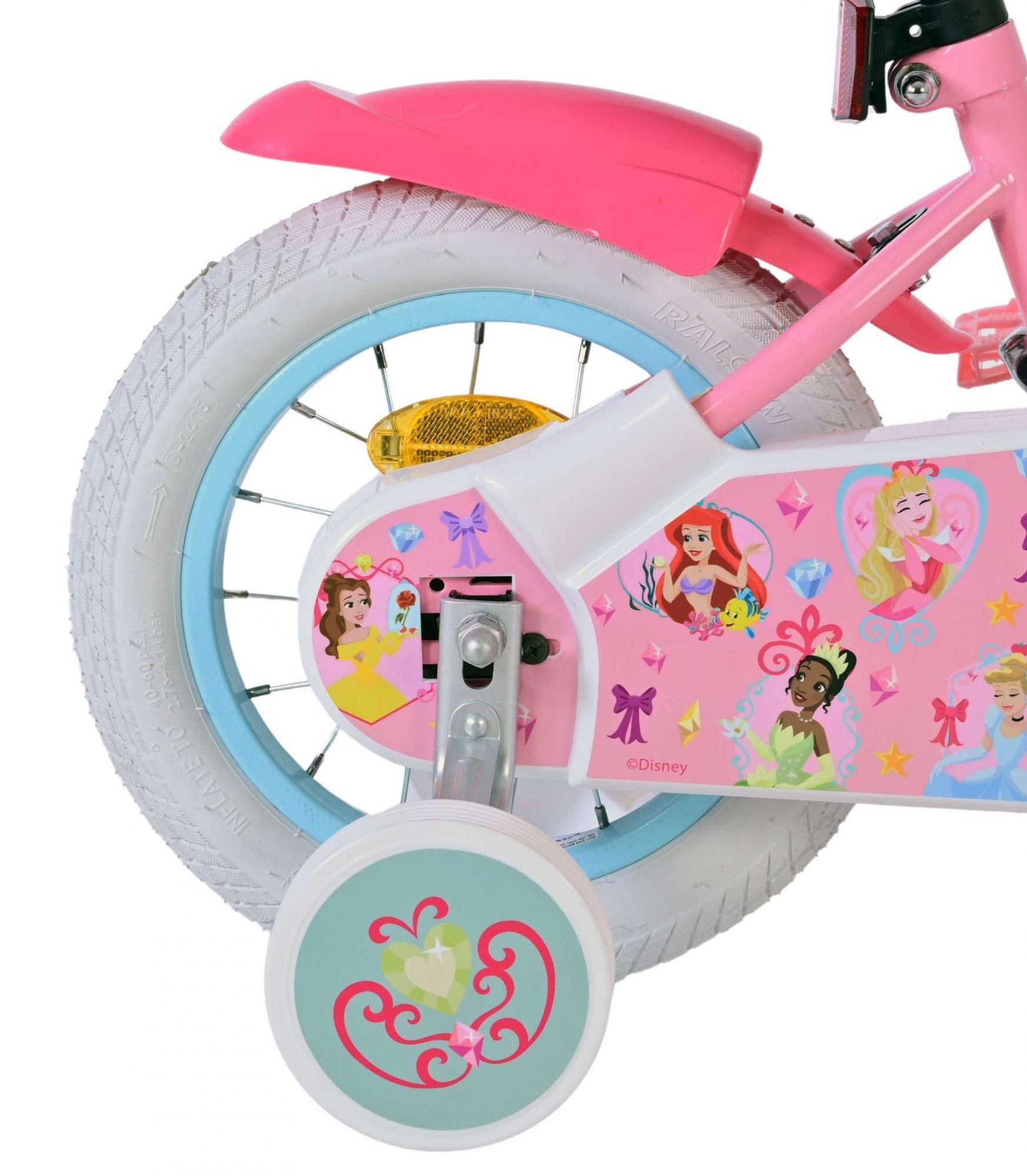 Volare Kinderfahrrad Volare Disney Princess Kinderfahrrad für Mädchen - 12 Zoll in Rosa