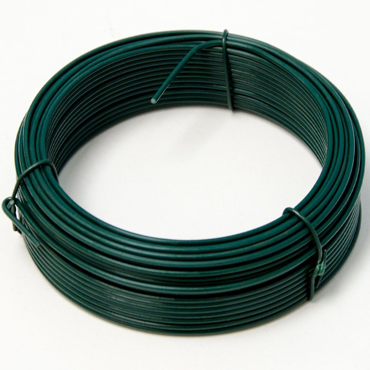 Bindedraht 25m Spanndraht 2mm Bindedraht Grün Ummantelt Maschendraht