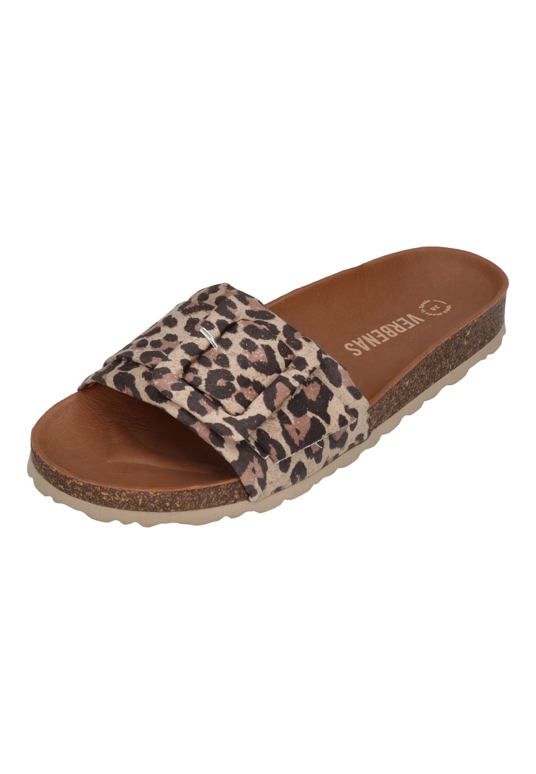 VERBENAS REIKO micro leo nat Pantolette Camel