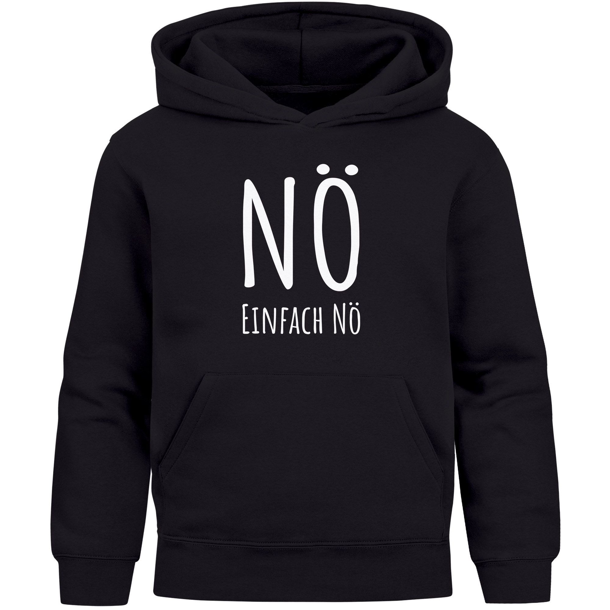 MoonWorks Hoodie Kinder Hoodie Statement Hoodie Nö Einfach Nö Mädchen Motiv Spruch