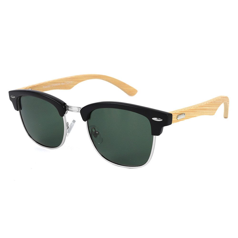 emeco Retrosonnenbrille Retro Sonnenbrille Polarisiert Damen Herren Bambus Bügel Classic PZ241