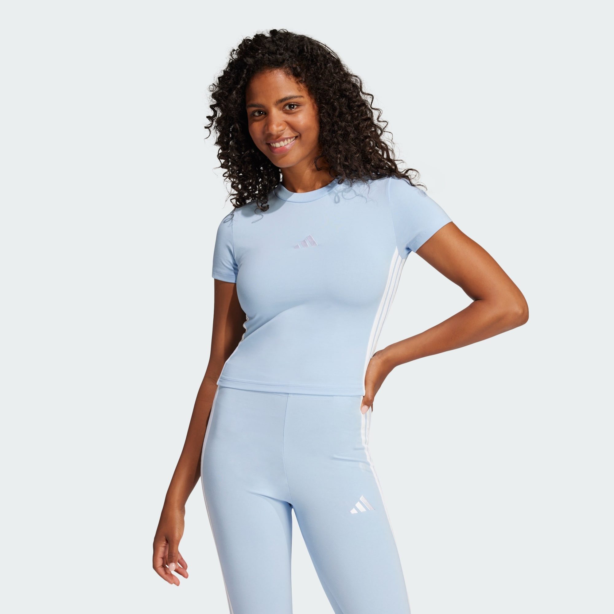 adidas Sportswear Longsleeve ESSENTIALS 3-STREIFEN SLIM BABY T-SHIRT (1-tlg)