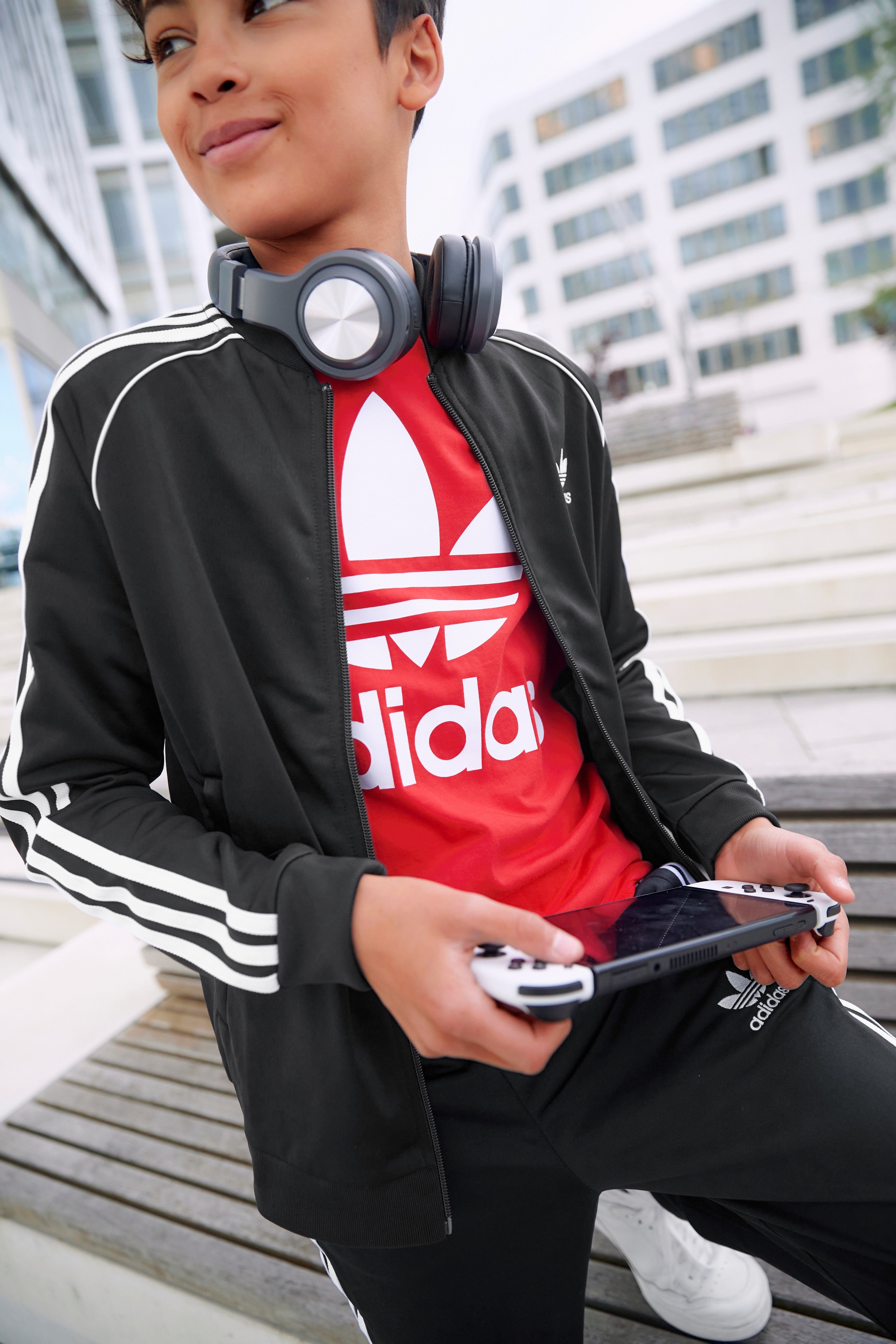 / ORIGINALS ADICOLOR adidas Originals Black Trainingsjacke White SST