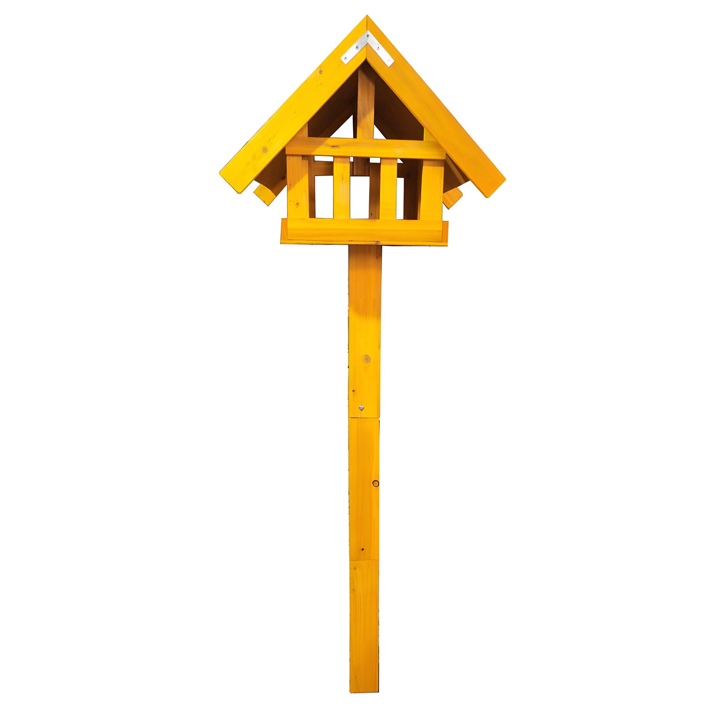 colourliving Vogelhaus Vogelfutterhaus mit Ständer – Futterstation für Wildvögel im Garten, aus Holz, wetterfest, 145 cm hoch