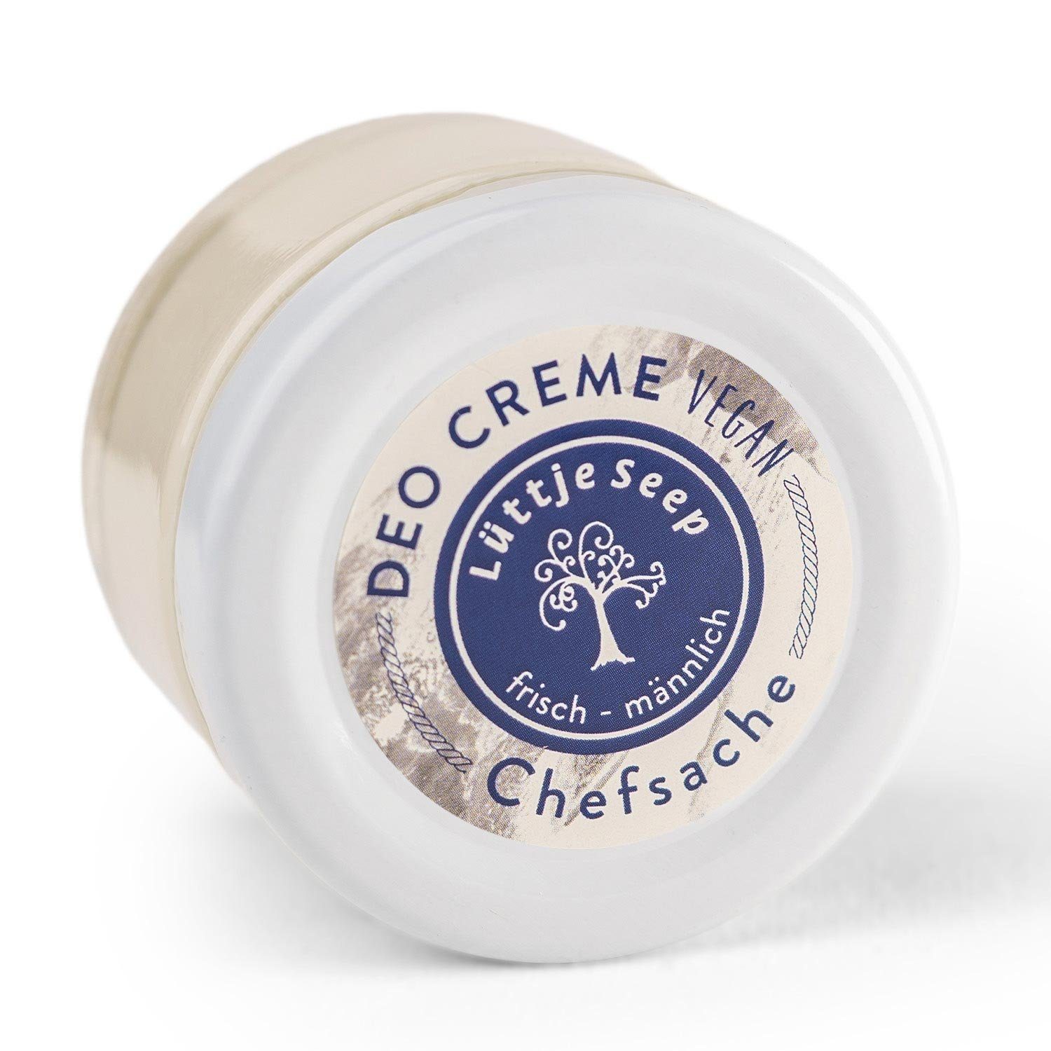 Landshop24 Körperpflegeduft Deo Creme Lüttje Seep, "Chefsache" 50ml, 1-tlg., Glastiegel