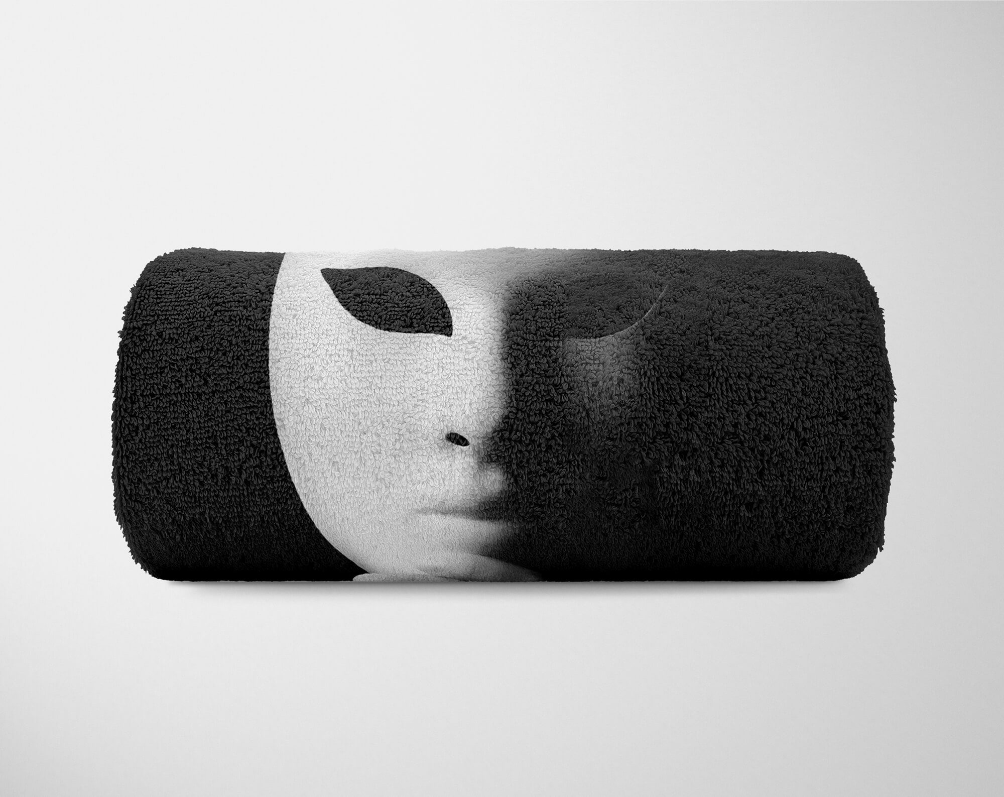 Fotomotiv (1-St), mit Strandhandtuch Handtuch Venedi, Maske Art Handtuch Handtücher Saunatuch Kuscheldecke Baumwolle-Polyester-Mix Sinus Weiße