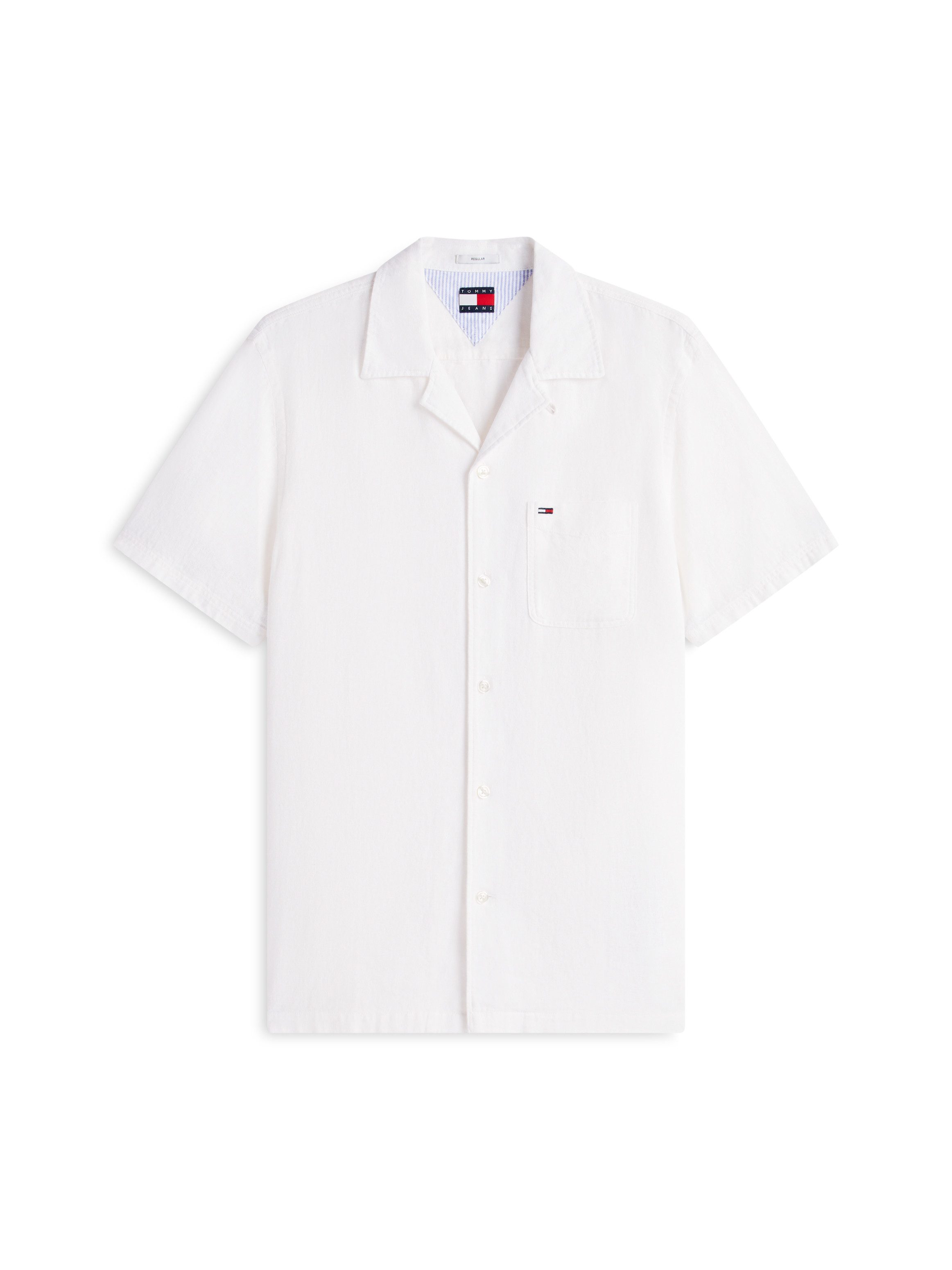 Tommy Jeans Leinenhemd TJM REGULAR LINEN BLEND CAMP mit Reverskragen – Bild 4 von 5