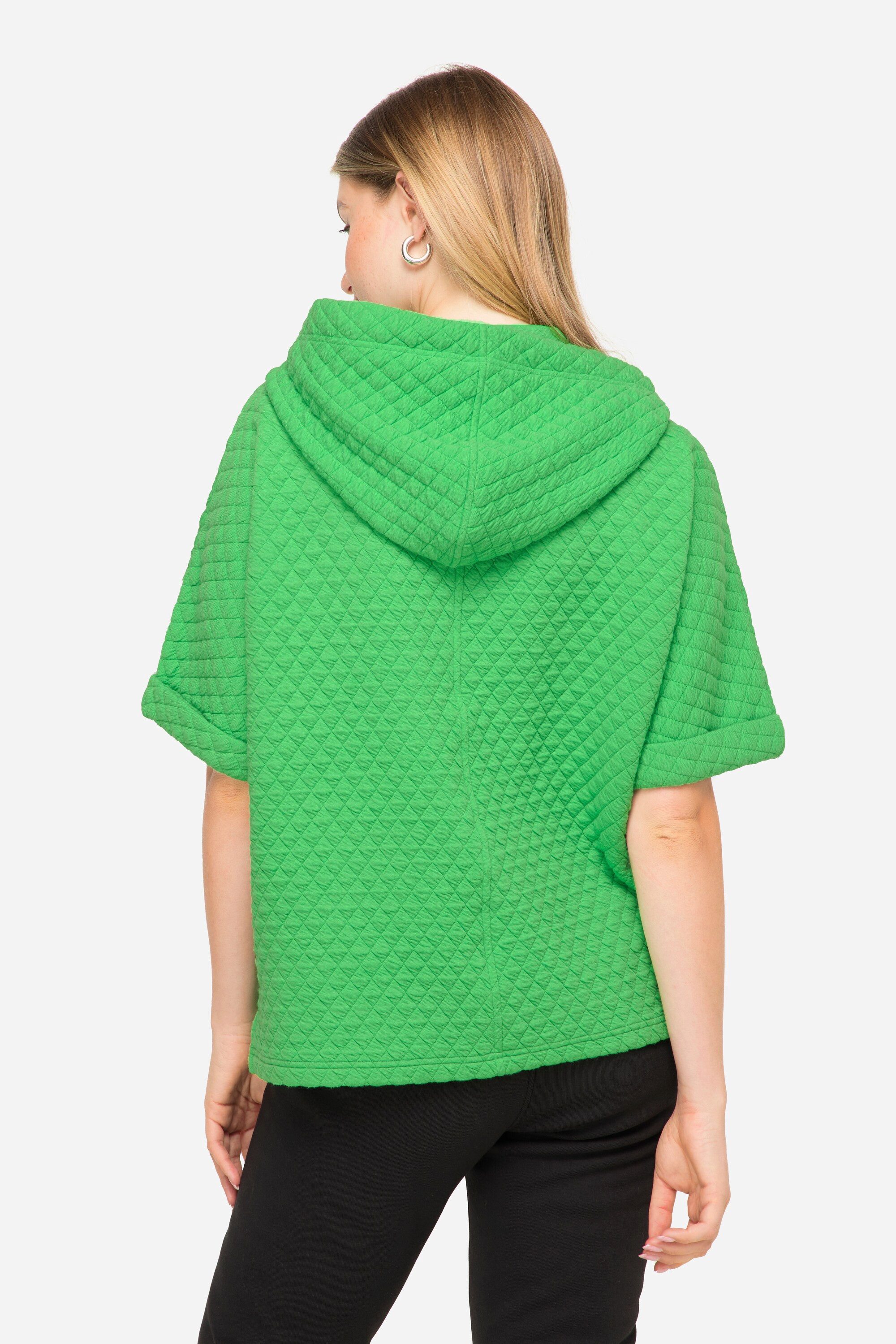 Laurasøn Sweatshirt Sweat-Pullunder Waffel-Jacquard Kapuze