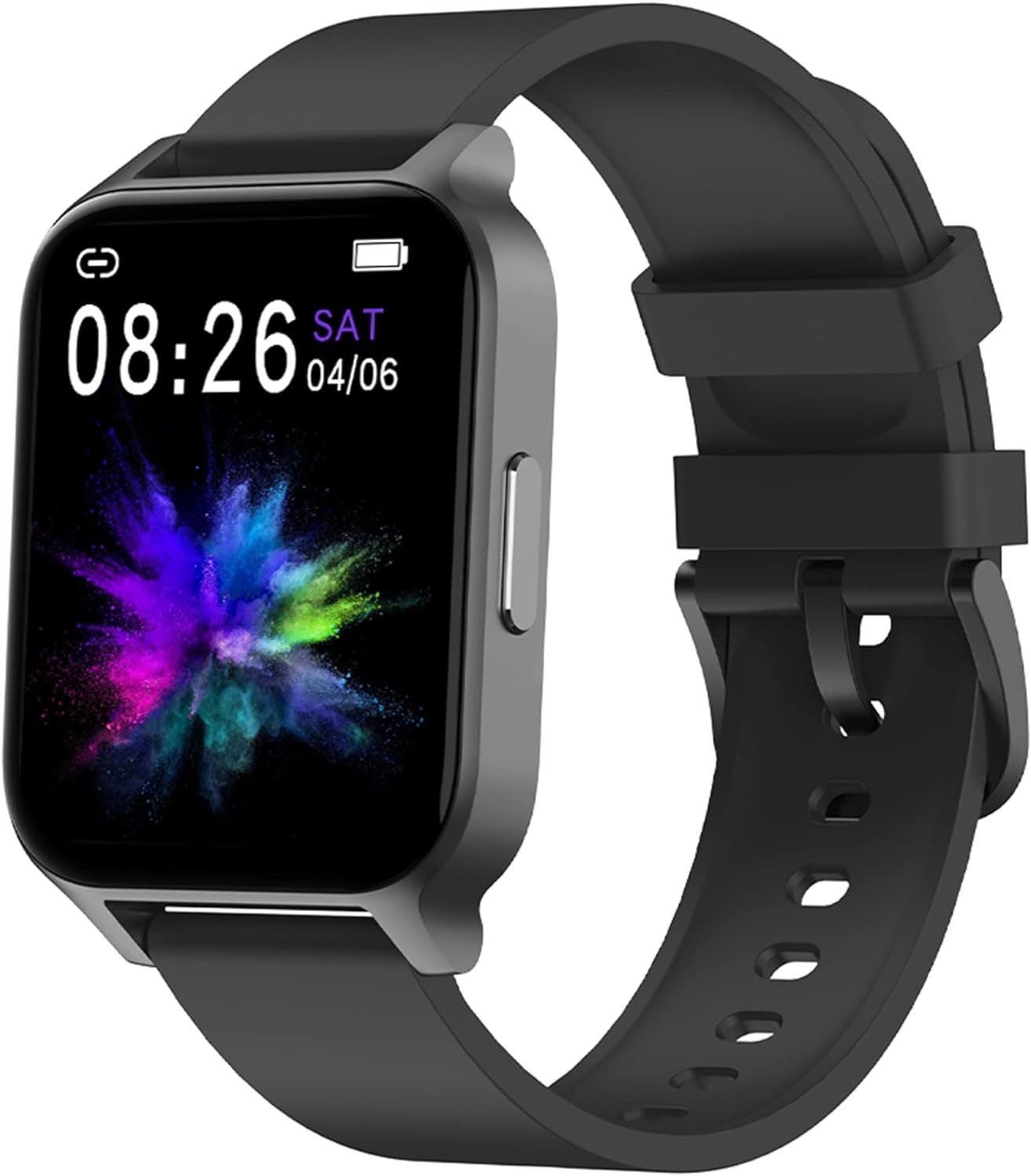 findtime Vibrierende Benachrichtigungsfunktion Smartwatch (1,65 Zoll, Android, iOS), Schrittzähler mit Schlafmonitor Blutdruck Pulsmesser Musiksteuerung