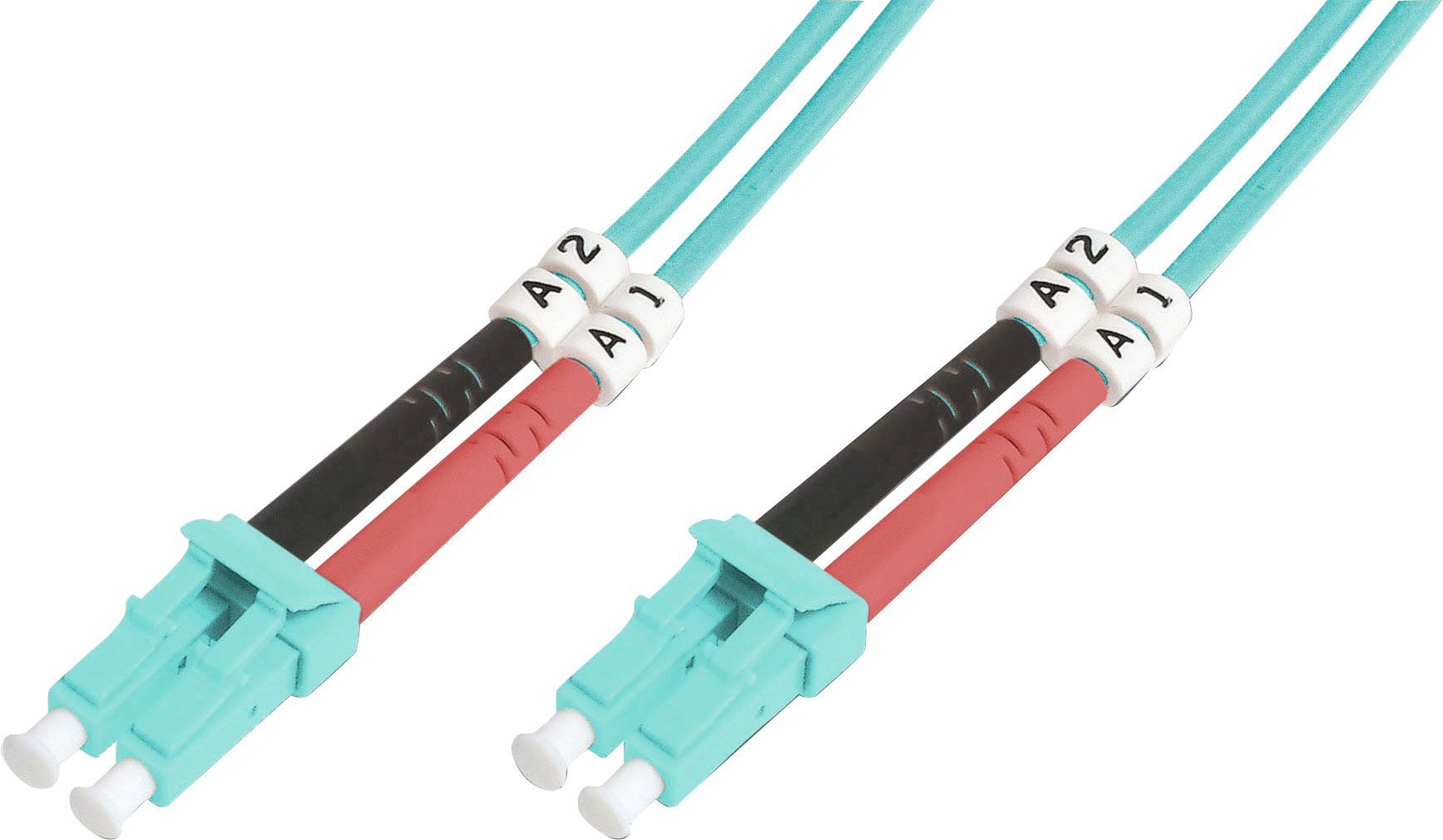 Digitus Glasfaser Patchkabel Stromkabel, (500 cm), Kabel Außendurchmesser:  OM1 bis OM4: 3,0 mm; OM5: 2,0 mm