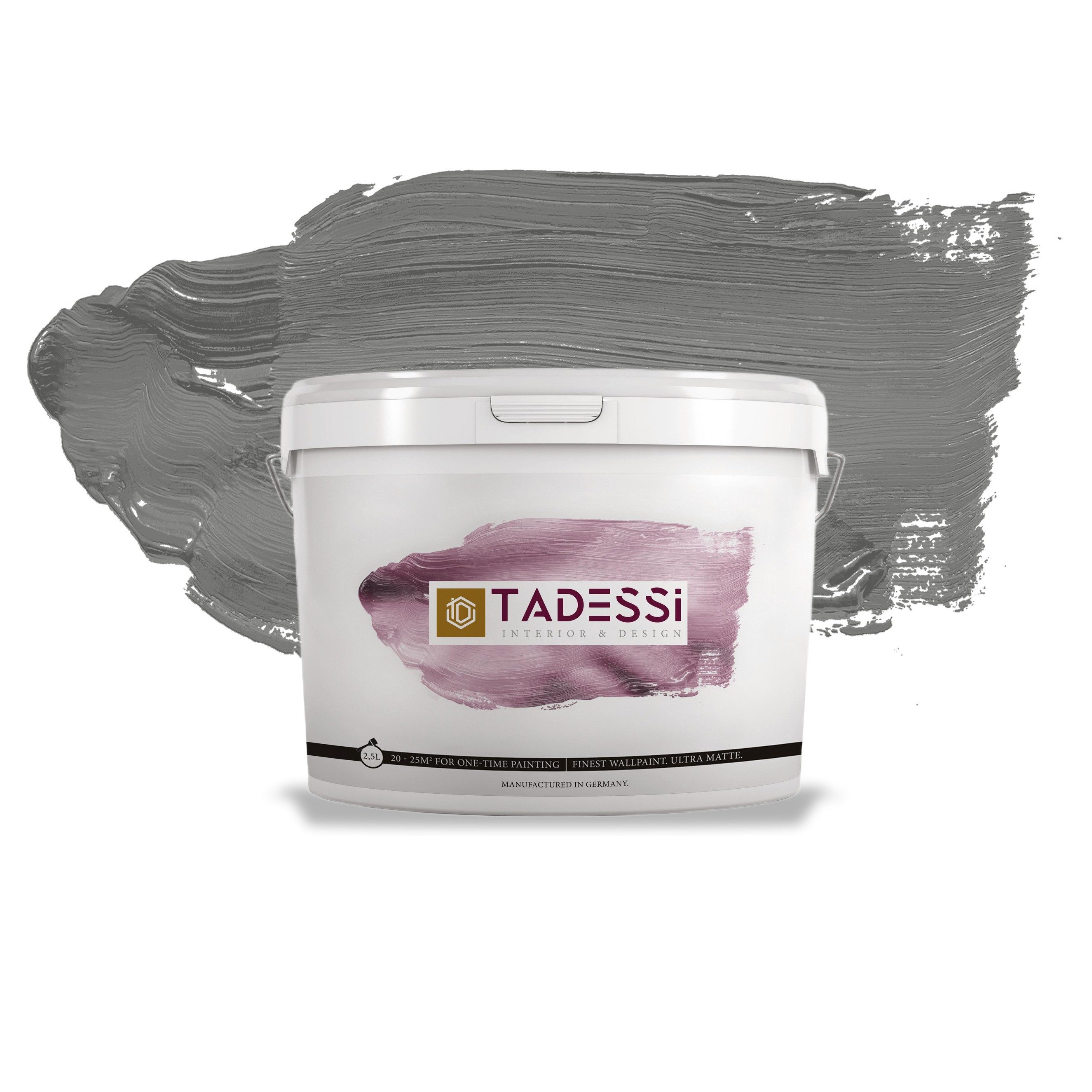 Tadessi Wandfarbe TADESSI Color Vista - Wandfarbe Grau - Schiefergrau - Matte Innenfarbe