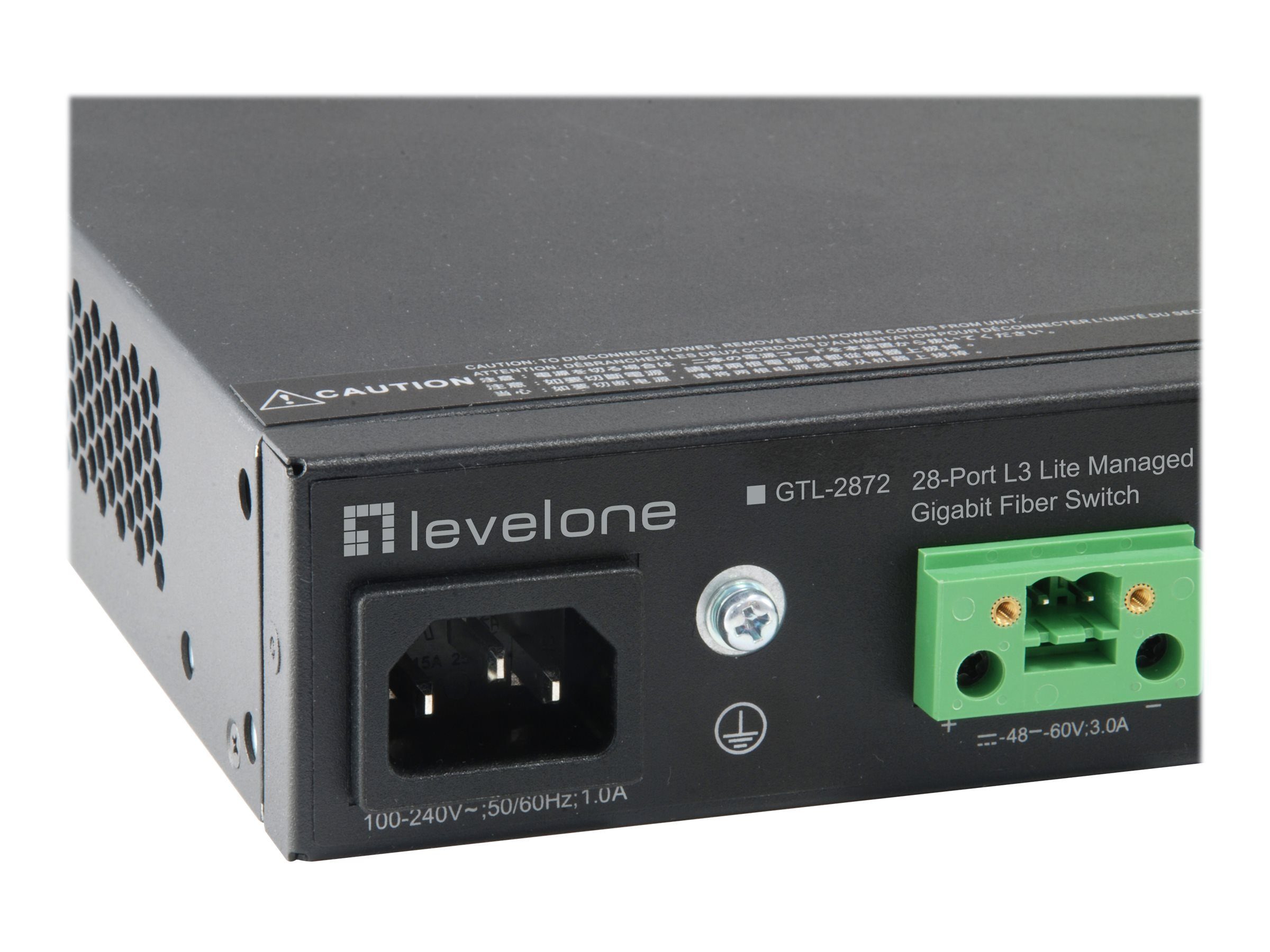 Levelone LEVELONE Switch 48,3cm Netzwerk-Switch 24x SFP GTL-2872 4xSFP+ 4xGE