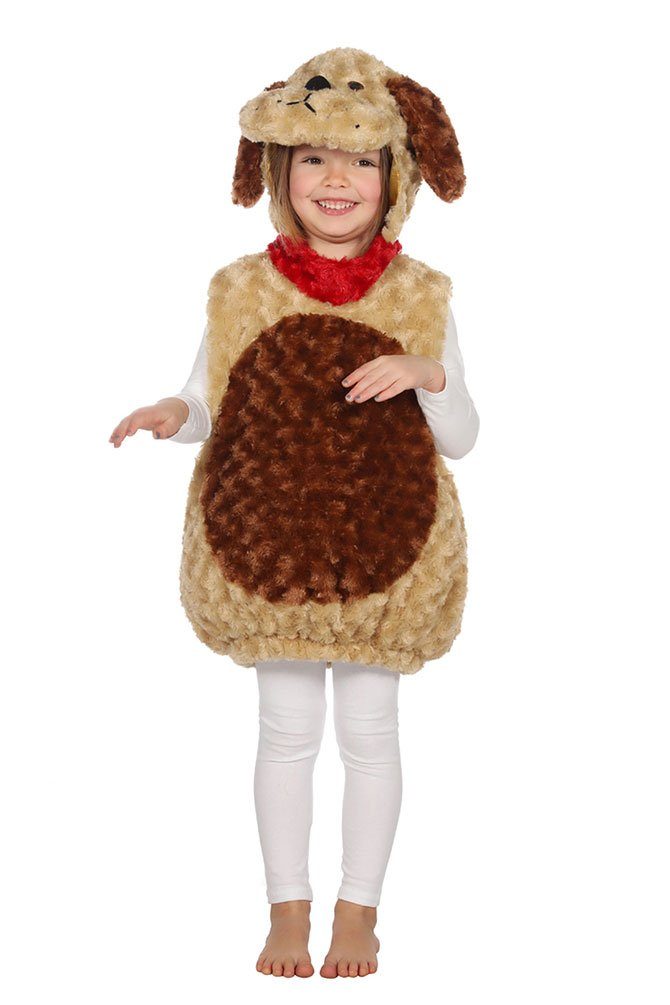 Karneval-Klamotten Kostüm Hund für Babys Kleinkinder Tierkostüm, Babykostüm Hunde-Body mit Kopf Mädchen Jungen
