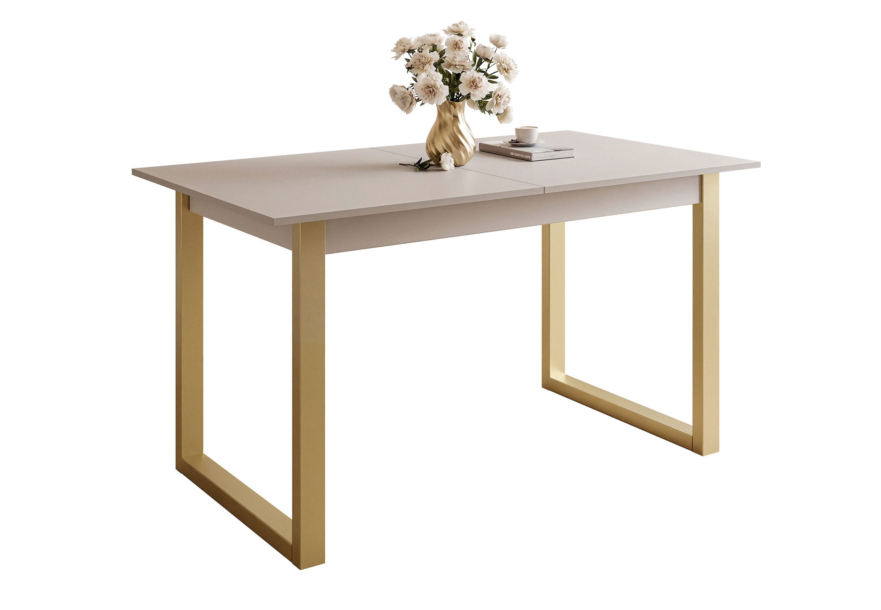 Lookway Esstisch ARTON GOLD II 140 cm ausklappbarer Tisch für 6-8 Personen, günstig online kaufen