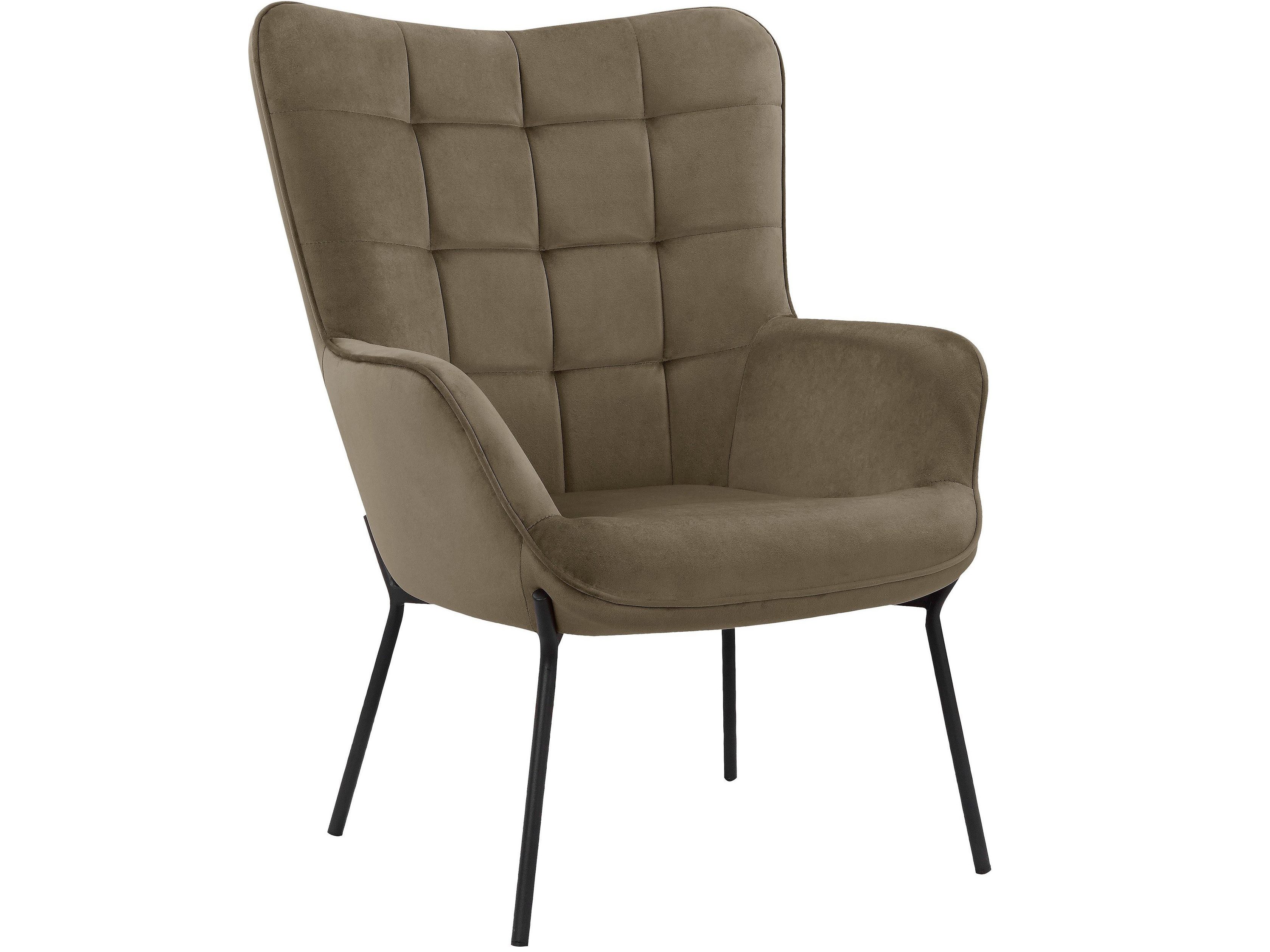 loft24 Loungesessel Bruce (1-St), Polstersessel, Sessel, Armlehnsessel, Metallgestell, Sitzhöhe 44 cm