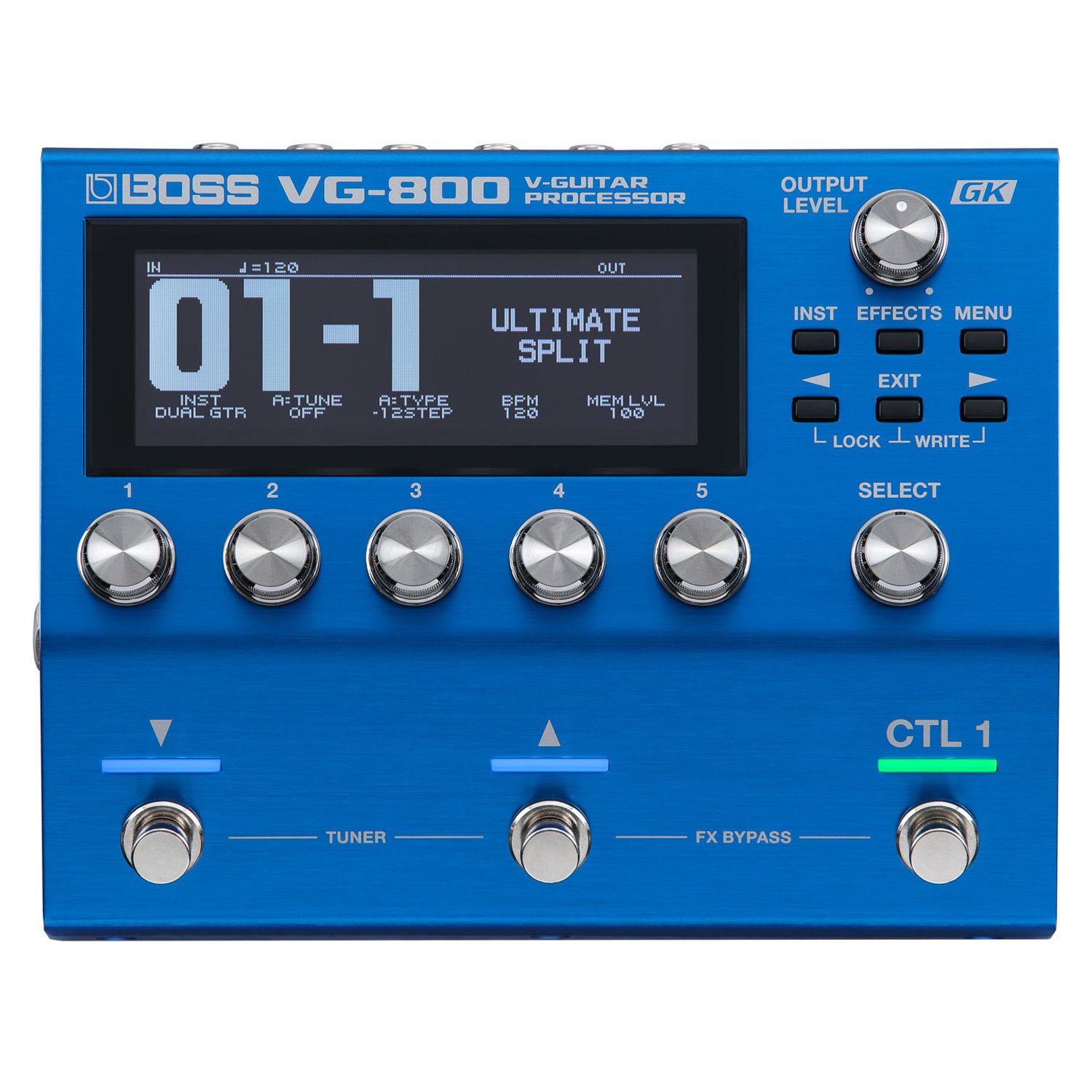 Boss by Roland E-Gitarre Boss Multieffektgerät VG-800 mit Basstonabnehmer und Kabel, Effektprozessor, Bass, Effektprozessor