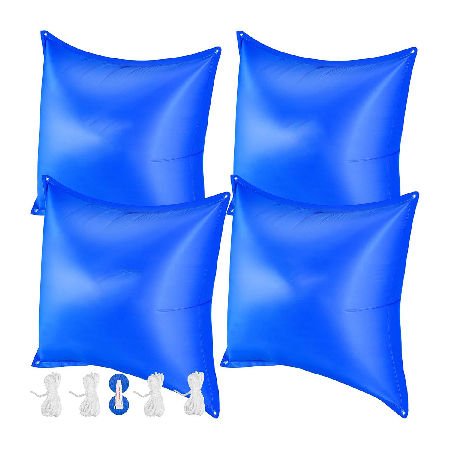 OUTMAX Pool-Abdeckplane 4X Poolkissen Winter, PVC Verstärktes Material, Für Schwimmbäder (Set, 1-St., Schwimmbad-Schutzabdeckung, Frostfester, Robuster), Maße: 120 x 120 cm, langlebig und frostsicher
