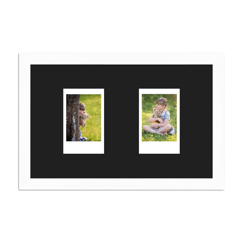 WANDStyle Bilderrahmen H950, Weiß Format, Modern Instax für Bilder, 2 im Mini
