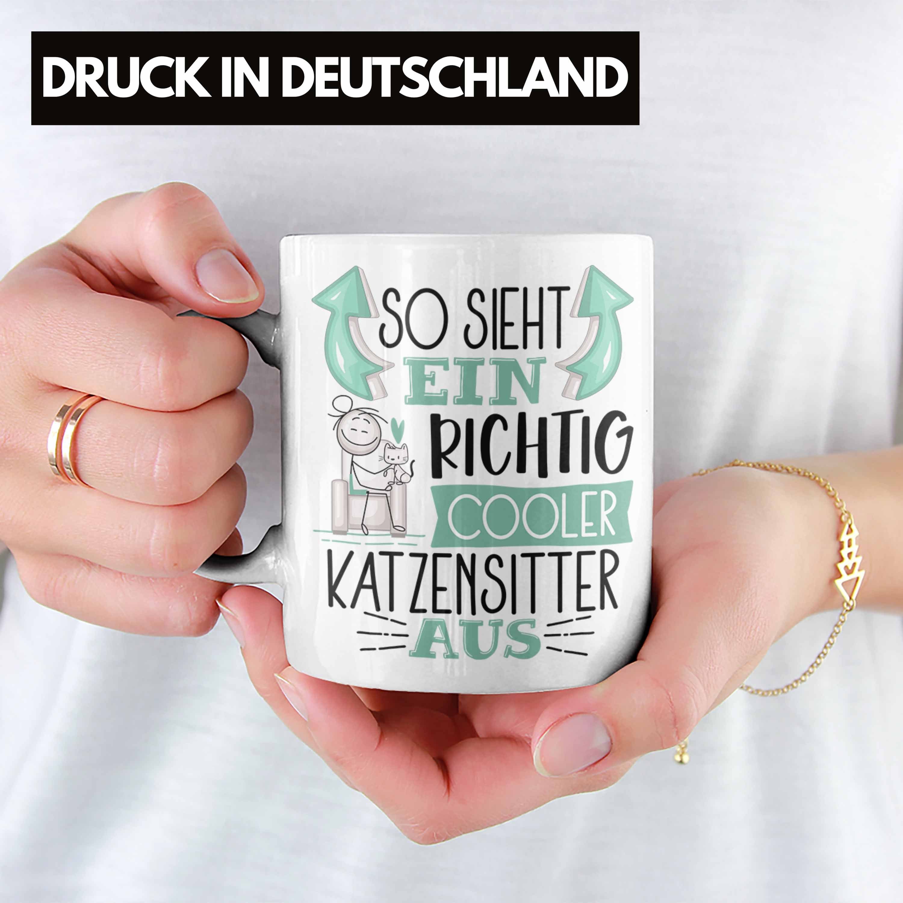 Trendation Tasse Katzensitter Tasse Katzensitter Gesche Ein Weiss So Sieht Richtig Cooler Aus