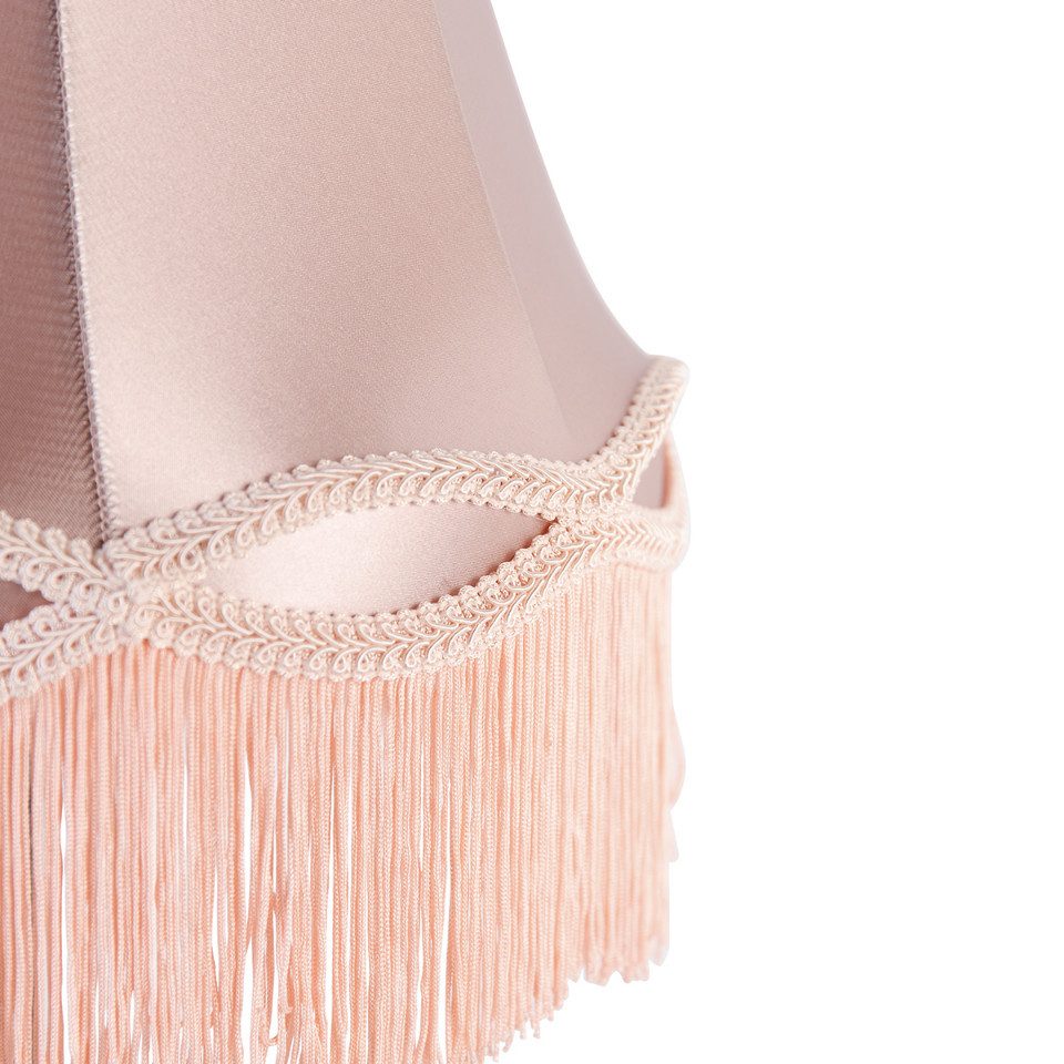 Qazqa Tischleuchte Granny, ohne Leuchtmittel, E27, Rosa, Klassisch / Antik, Textil, 1-flammig