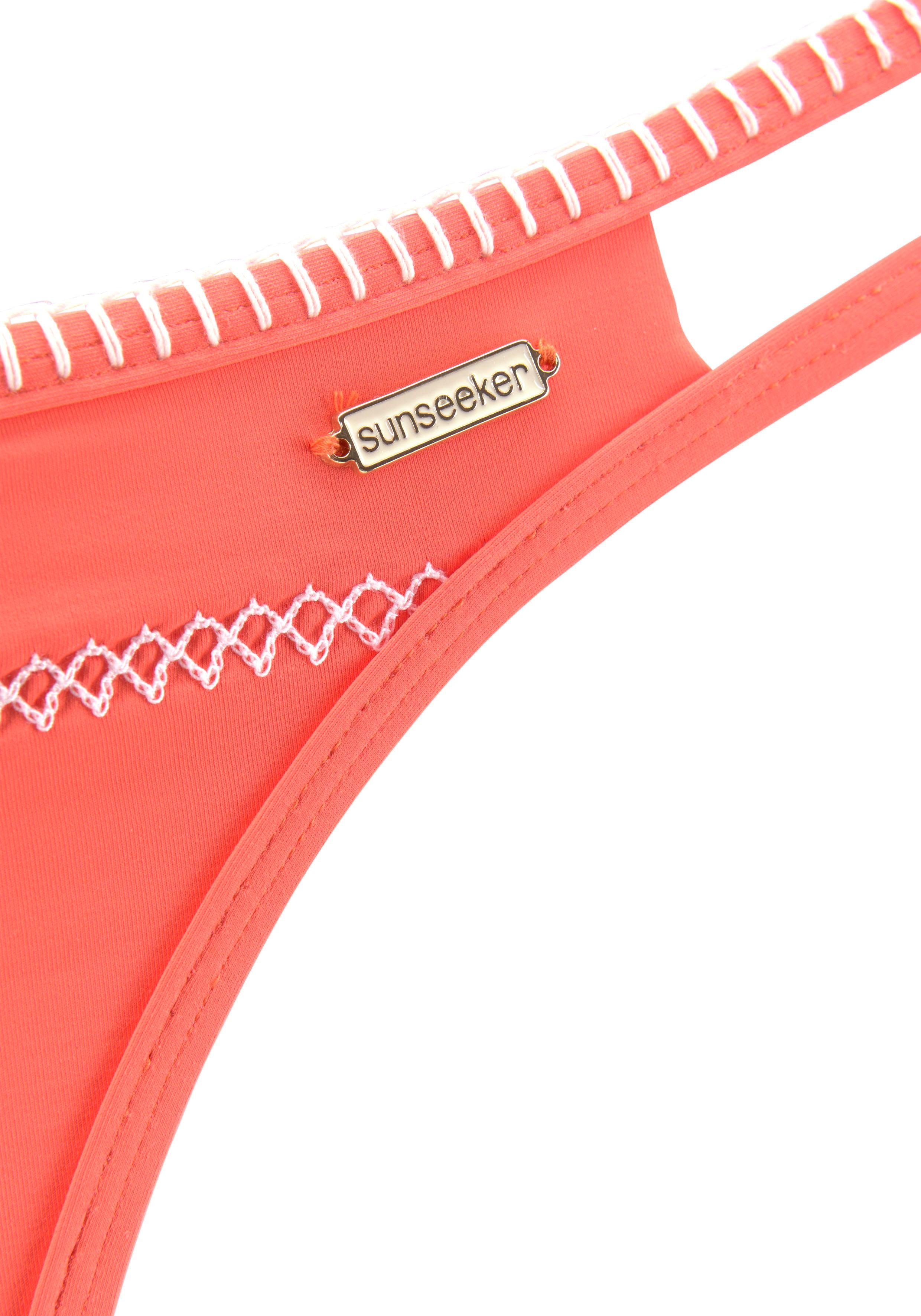 Sunseeker Bikini-Hose Brasilien-Form in Dainty Häkelkante und knapper hummer mit