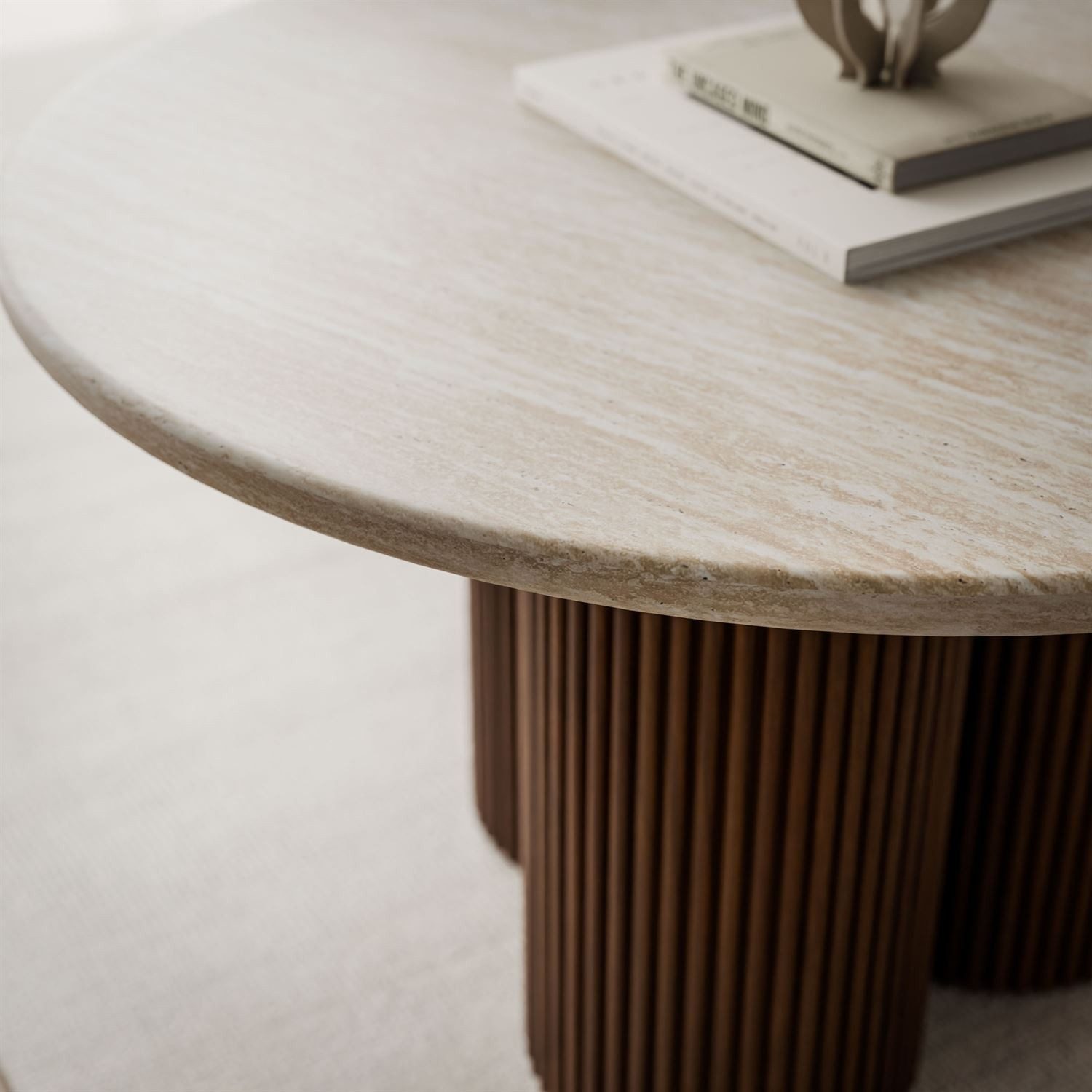 Lookway Couchtisch -Set CANYON 2in1 mit geriffeltem Sockel
