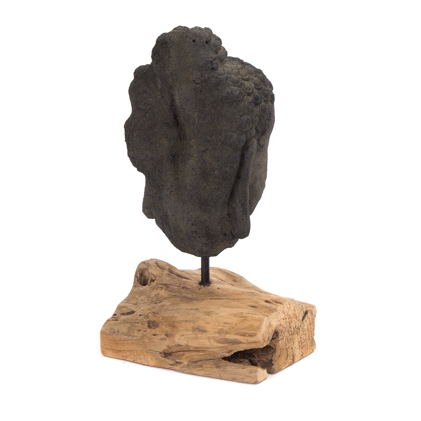 Deko SKULPTUR 45 cm, CREEDWOOD Buddha-Kopf, Objekt Skulptur Beton, Buddha "BUDDHA",