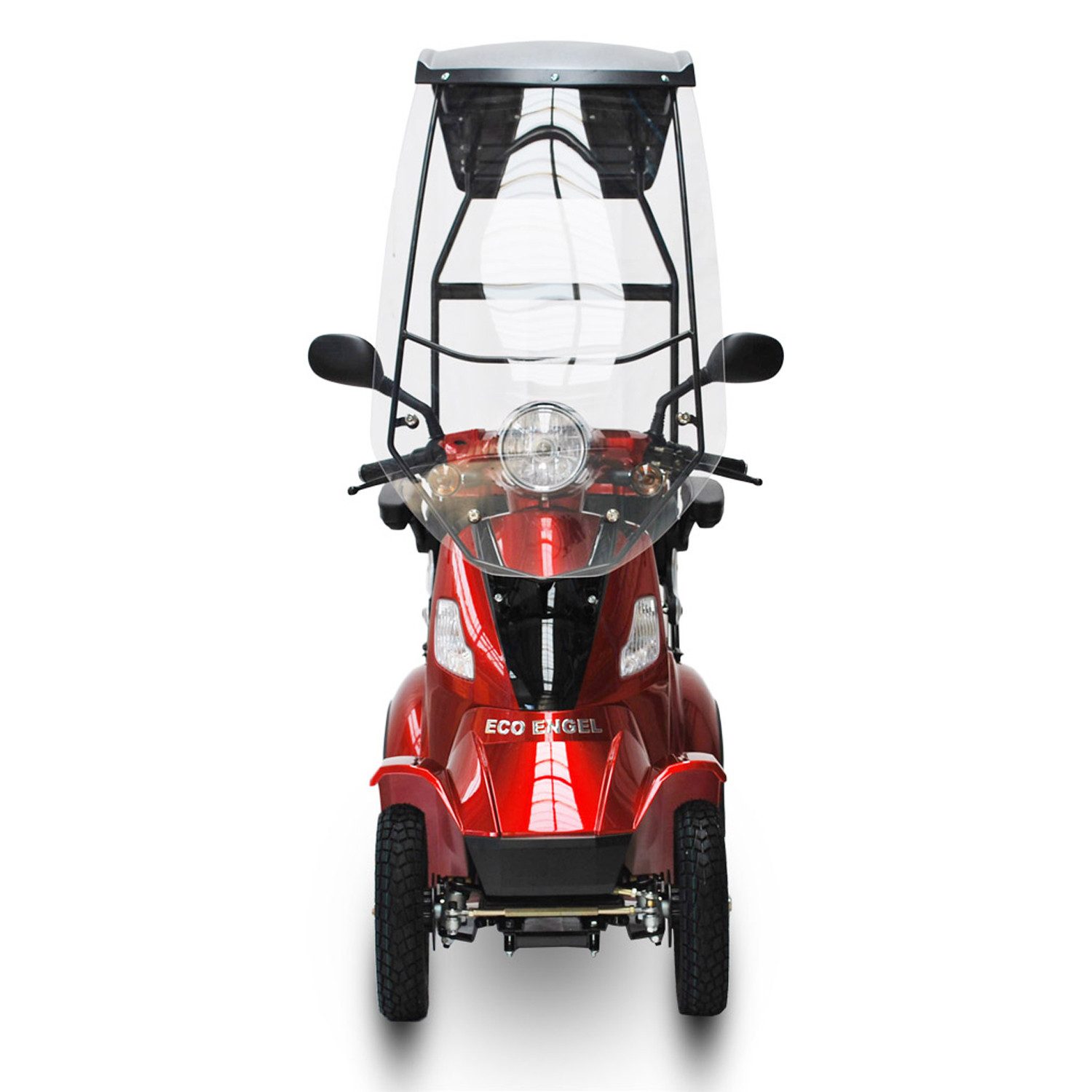 ECO ENGEL Elektromobil E-Scooter 4 Räder ECO ENGEL 510 Rot, 25 km/h mit Dach, Topcase und Dach